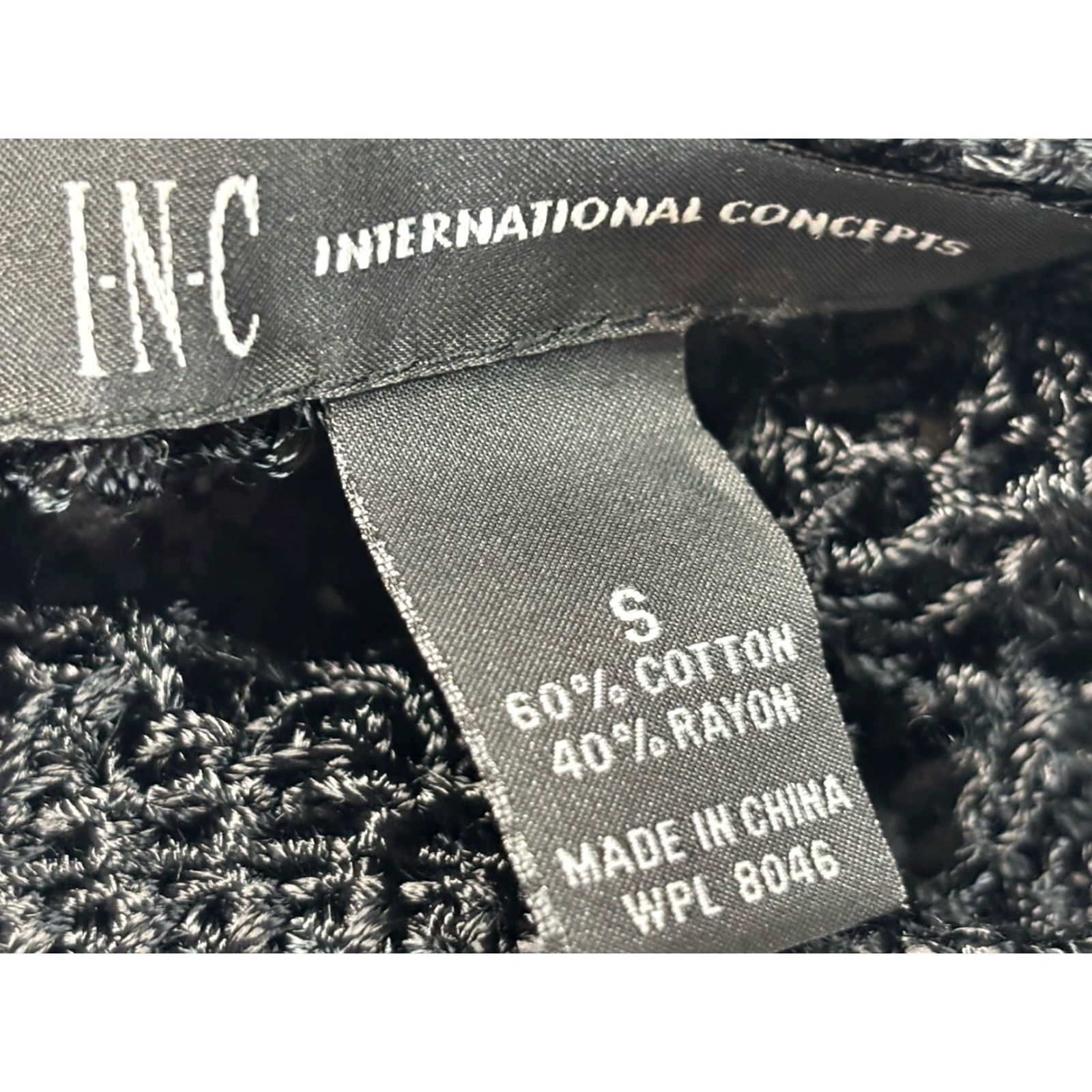 Vintage VINTAGE Y2K INC Crochet Cardigan Sweater Women’s Small Black Whimsigoth Fairy Crop Size S / US 4 / IT 40 - 6 Thumbnail