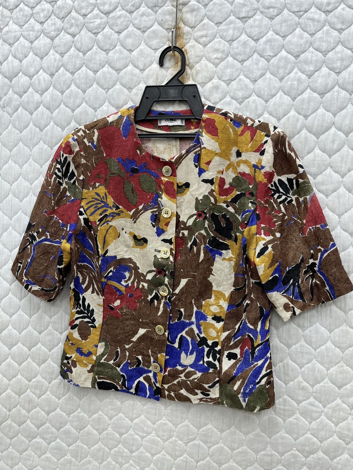 Celine 🔥🔥🔥STEALS VTG CELINE FLORAL BLOUSE Size M / US 6-8 / IT 42-44 - 3 Thumbnail