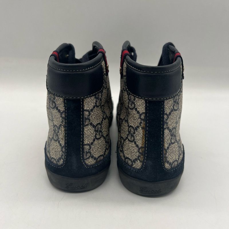 Gucci Gucci Logo High-Top Casual Sneakers in Brown and Black Size US 5.5 / EU 38 - 4 Thumbnail