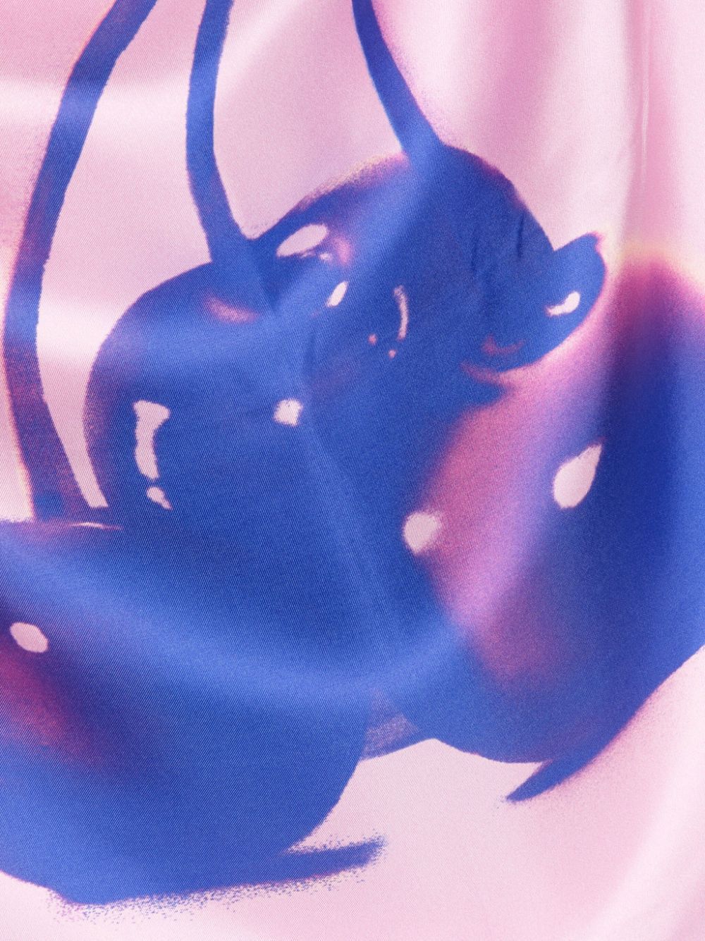 Jil Sander o1loc1c1124 Size: OS/ Cherry-Print Silk Scarf in Pink Size ONE SIZE - 2 Thumbnail