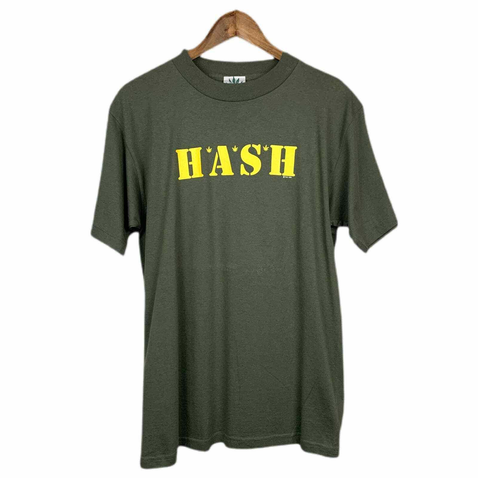 Other Vintage 90s THC H*A*S*H Olive Green T Shirt Medium Size US M / EU 48-50 / 2 - 1 Thumbnail