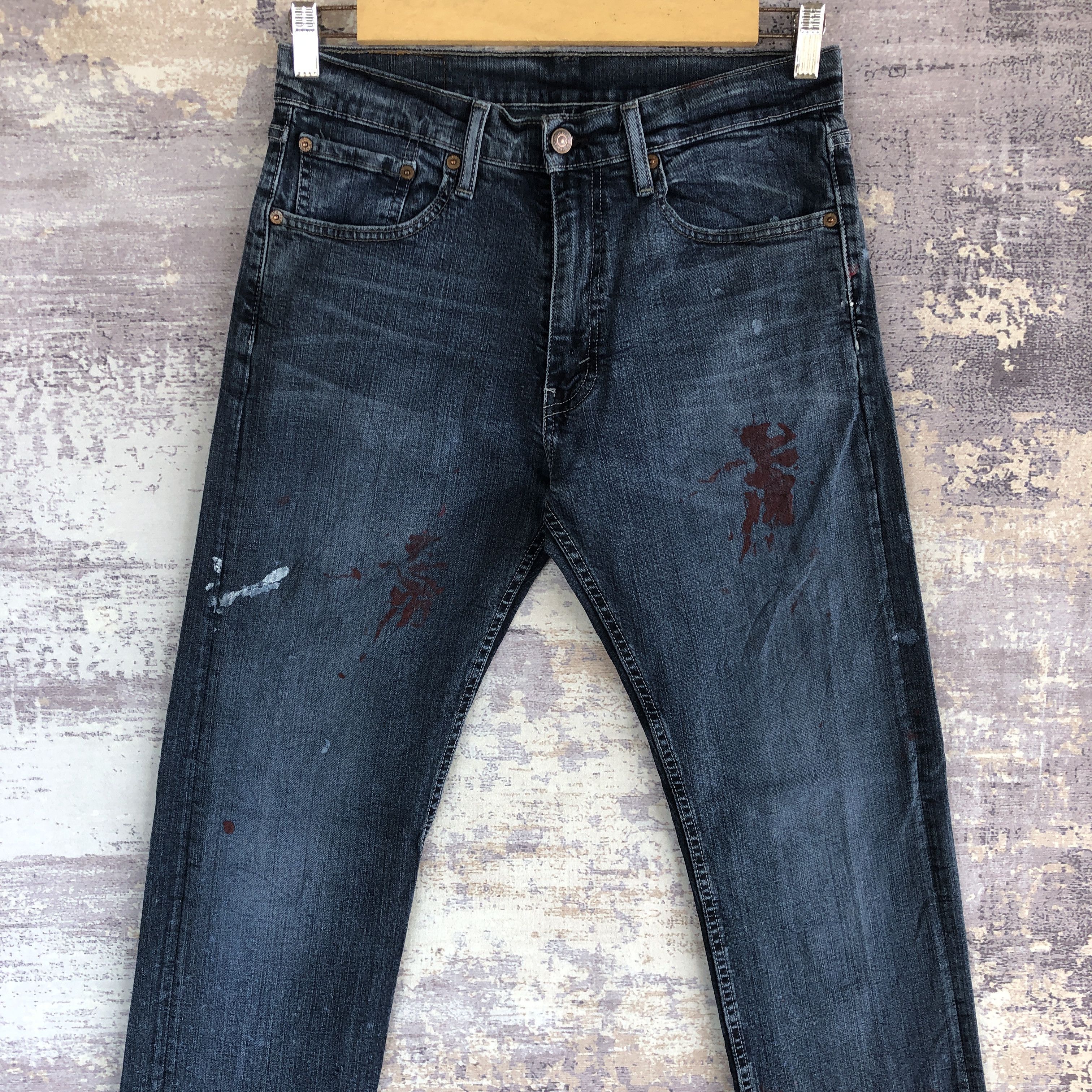 Levi's Vintage Levis 505 Paint Splatter Jeans Levis Faded Denim Size US 30 / EU 46 - 3 Thumbnail