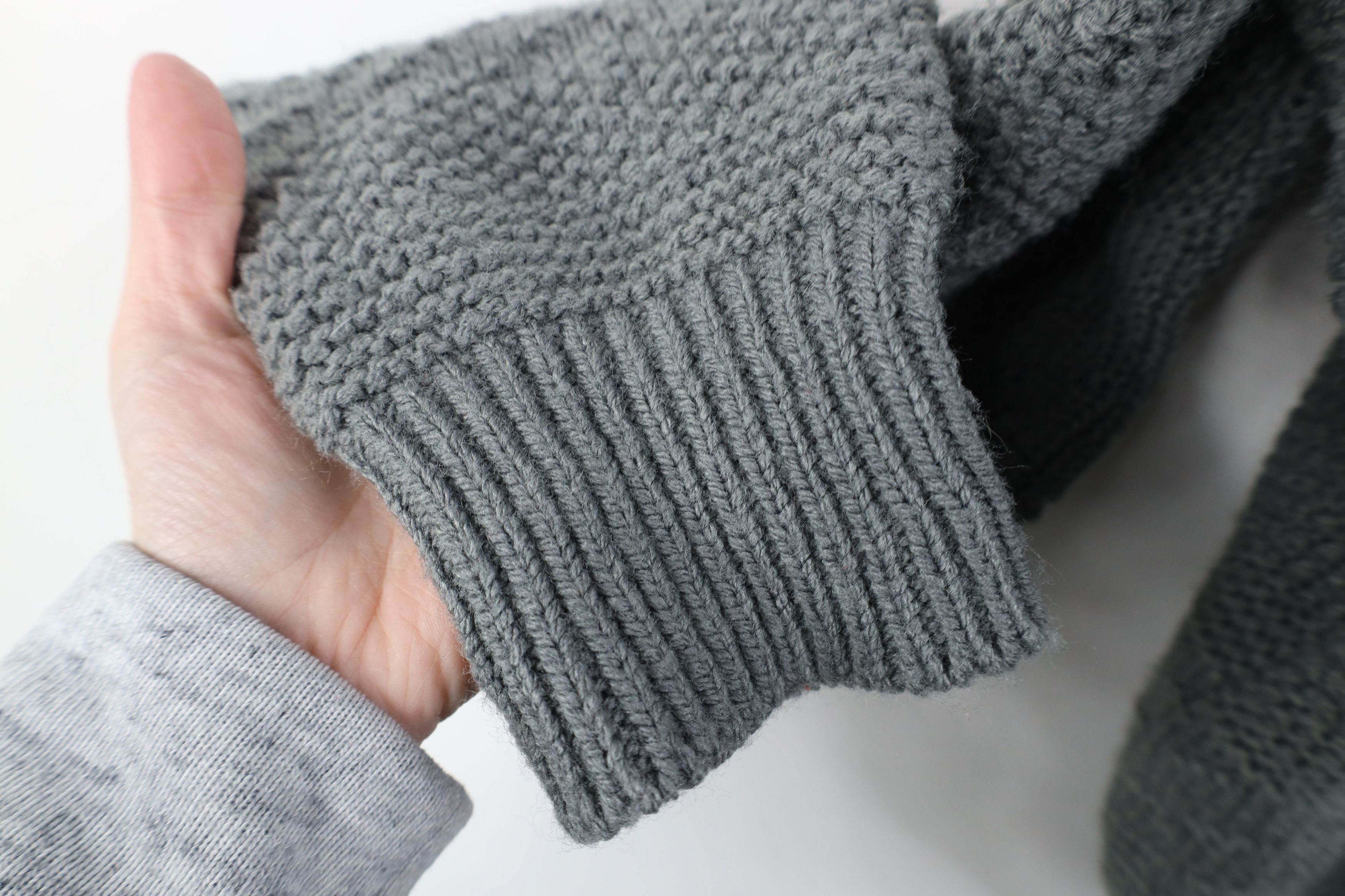 Vintage Vintage 90s Streetwear Ribbed Knit Crewneck Sweater Gray USA Size XL / US 12-14 / IT 48-50 - 8 Thumbnail