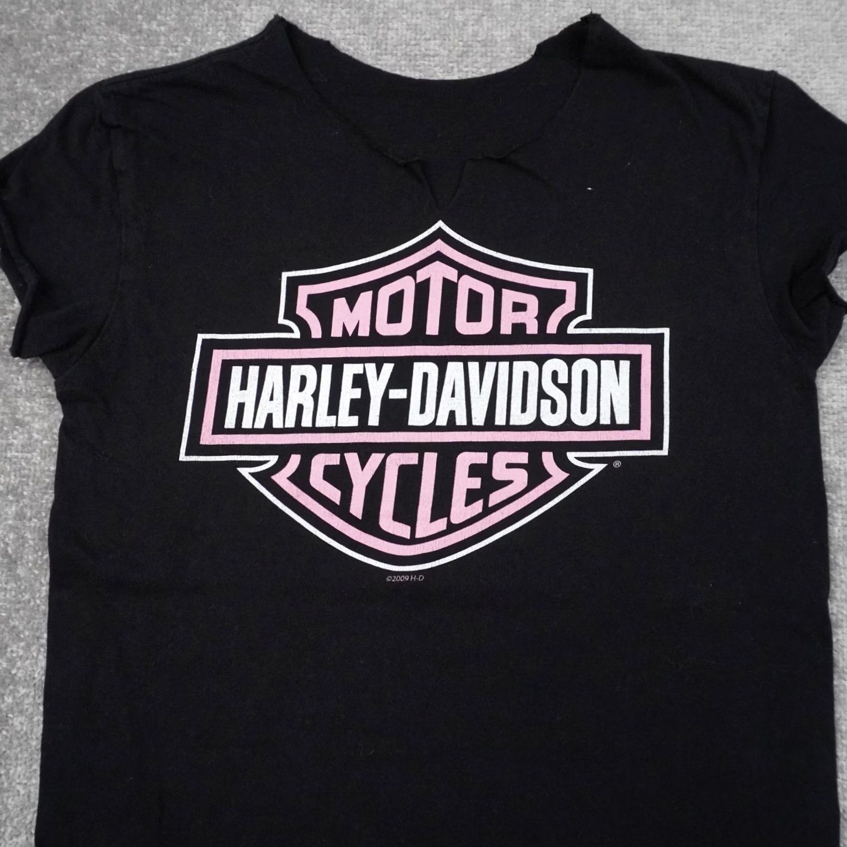 Harley Davidson Harley-Davidson T-Shirt Shirt Womens Medium Black Short Sleeve Pullover Round Neck Casual Basic Motorcycle 90s? Size M / US 6-8 / IT 42-44 - 6 Thumbnail