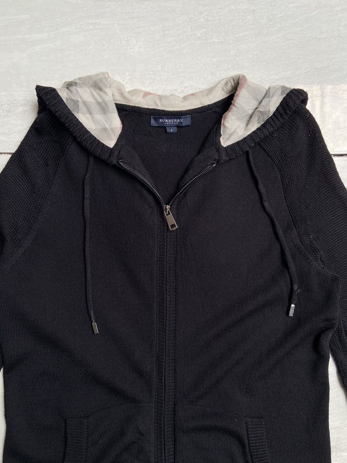 Burberry BURBERRY Black Knit Jacket Size US XS / EU 42 / 0 - 3 Thumbnail