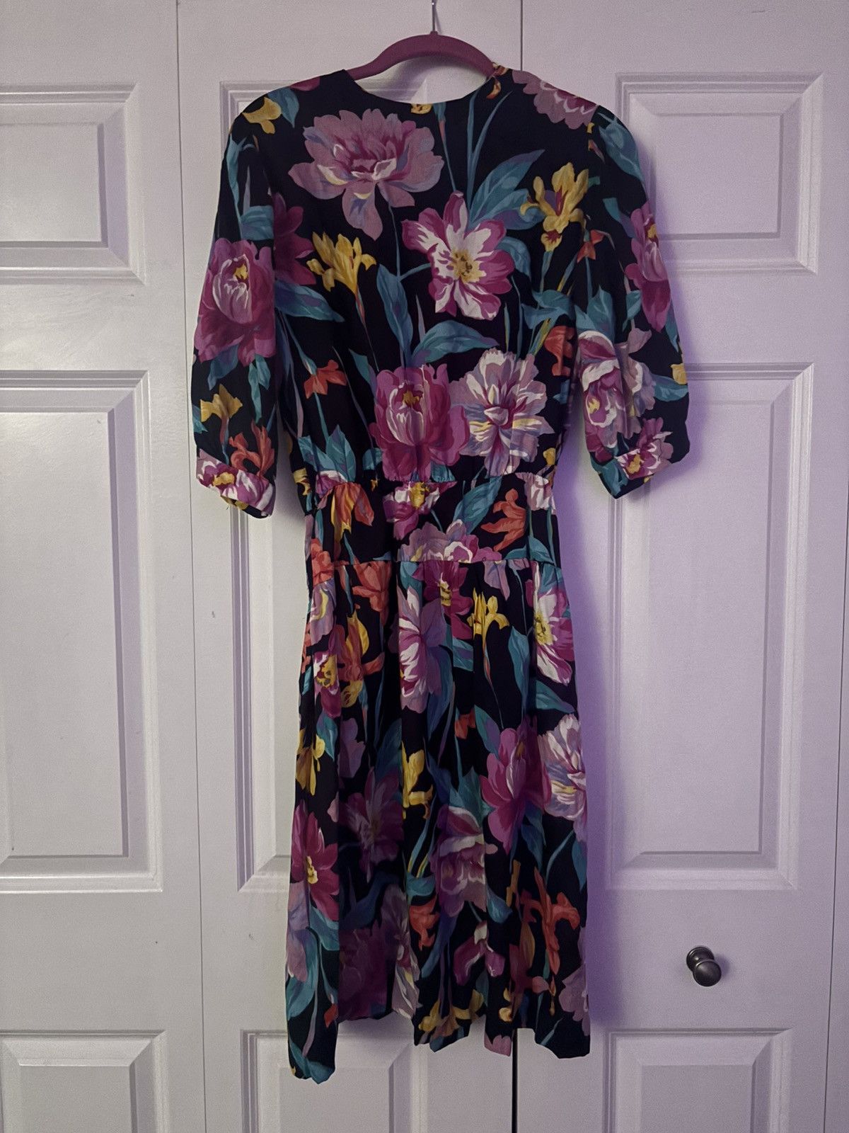 Vintage Vintage Floral Retro Mini Dress Size Small Size S / US 4 / IT 40 - 3 Thumbnail