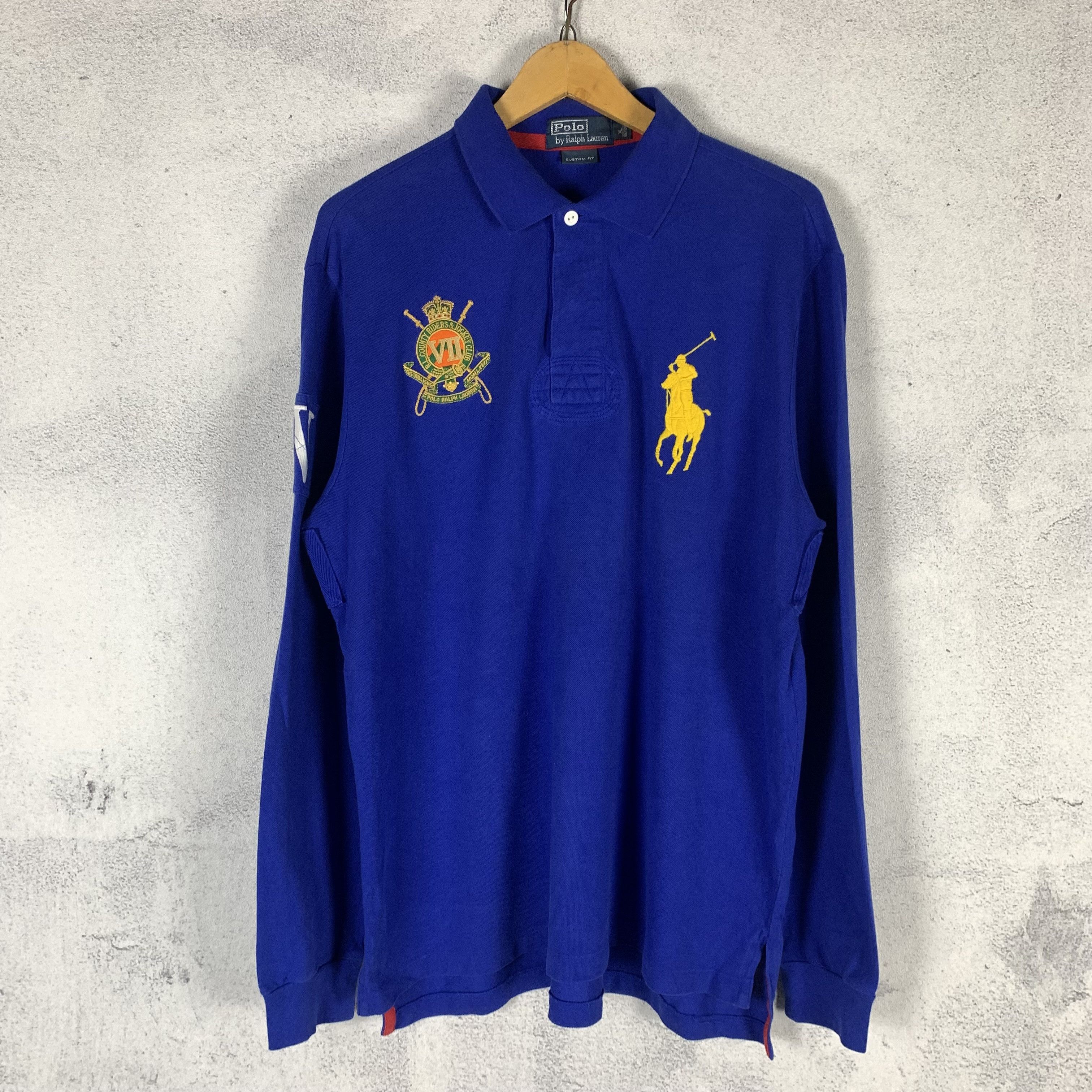Polo Ralph Lauren Polo Ralph Lauren County Riders Jockey Club Longsleeve Polo Size US XL / EU 56 / 4 - 2 Thumbnail