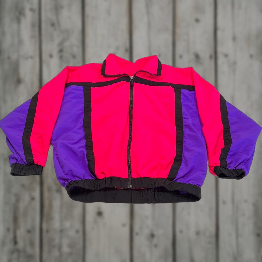 Catalina VINTAGE Sporting Life By Catalina Windbreaker XS Men Pink Purple Black Zip USA Adults XS Sportswear/Beach 1980s Size US XS / EU 42 / 0 - 1 Thumbnail