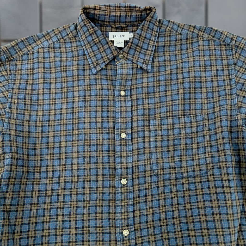 J.Crew J.CREW Flannel Shirt Mens M Multi Plaid Long Sleeve Regular Button-Down Collared Shirt Size US M / EU 48-50 / 2 - 1 Thumbnail