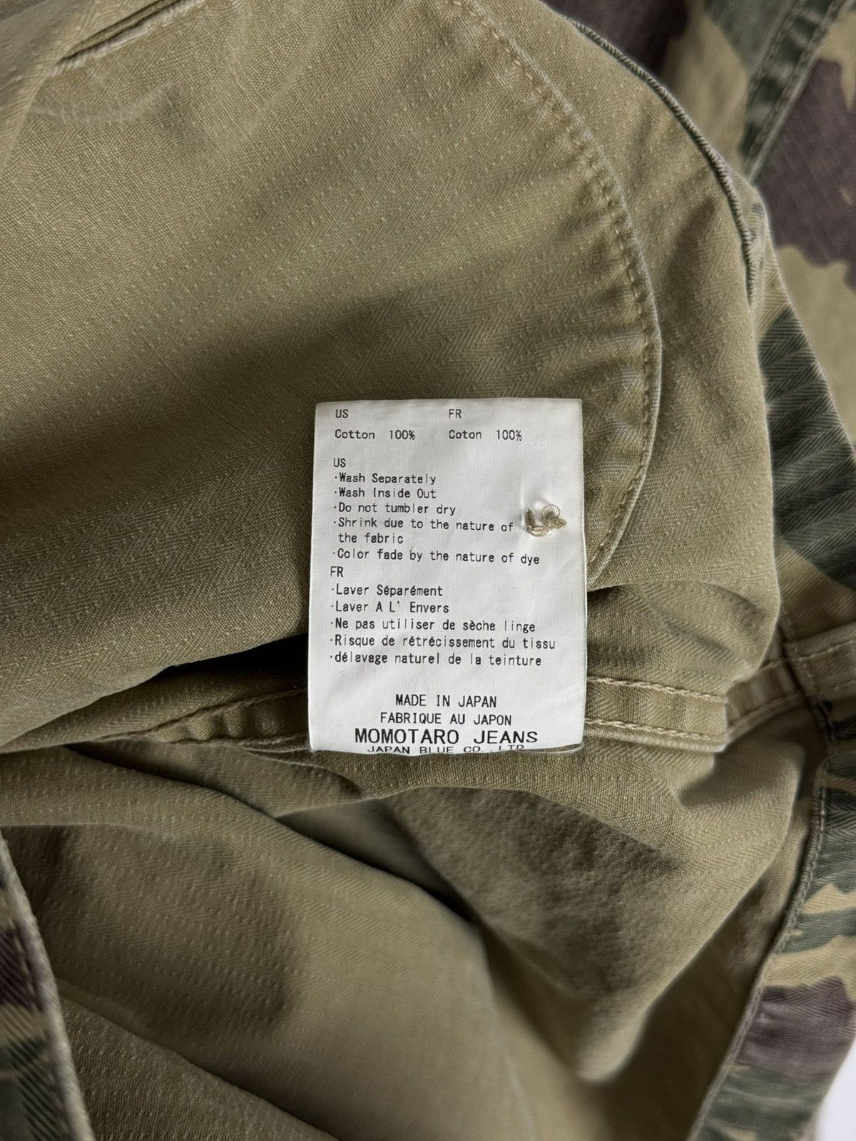 Momotaro Jeans Momotaro Jeans Herringbone Camouflage Pockets Light Jacket Size US L / EU 52-54 / 3 - 18 Thumbnail