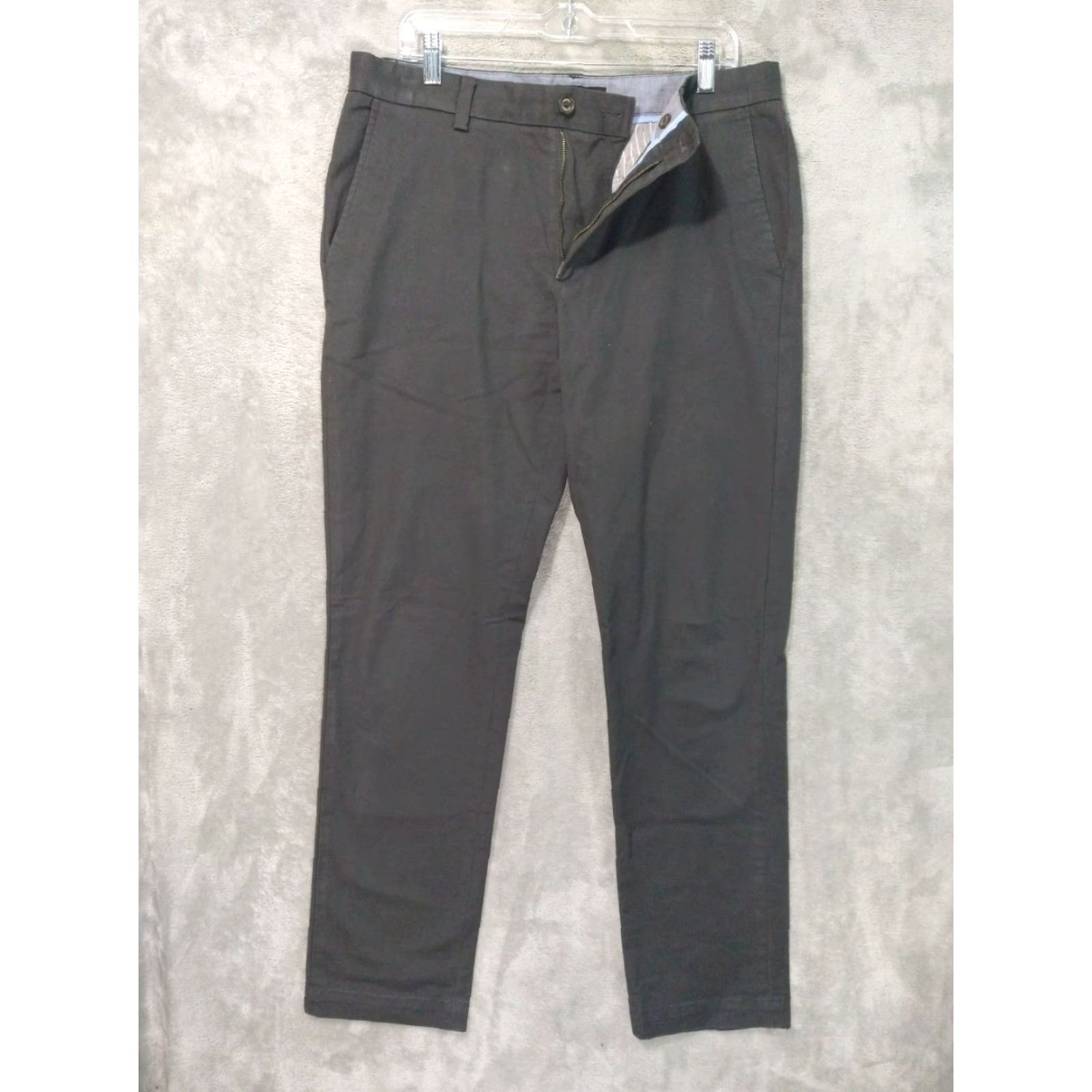 Banana Republic Banana Republic Pants Mens 33x34 Chino Flat Front Cotton Preppy Gray Size US 33 - 2 Thumbnail