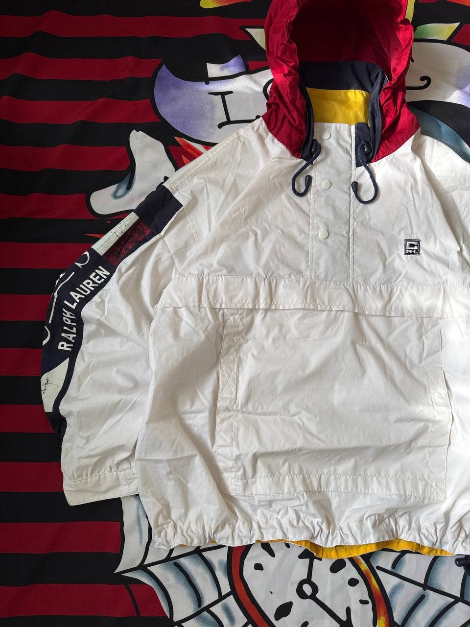 Chaps Ralph Lauren × Ralph Lauren × Vintage Vintage Chaps Ralph Lauren anorak jacket in white Size L Size US L / EU 52-54 / 3 - 3 Thumbnail