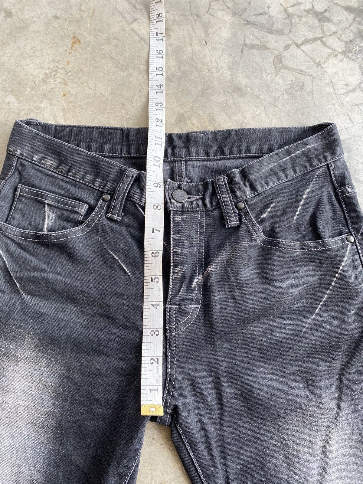 Hysteric Glamour × Le Grande Bleu (L.G.B.) × Tornado Mart Tornado Mart Distressed Black Altered Skinny Jeans Size US 29 - 4 Thumbnail