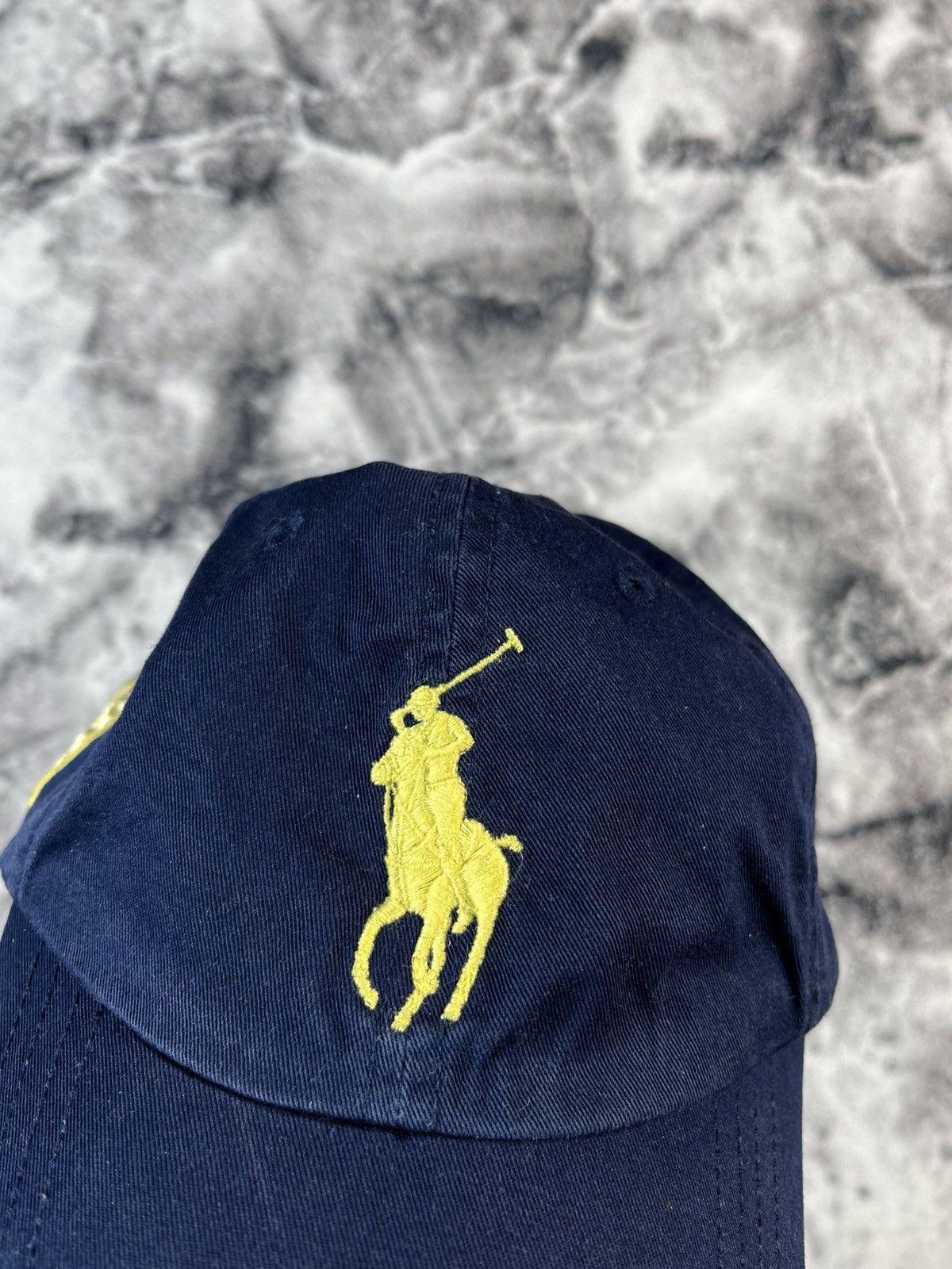 Polo Ralph Lauren Polo Ralph Lauren Big Pony Cap Navy Yellow Hat Size ONE SIZE - 6 Thumbnail