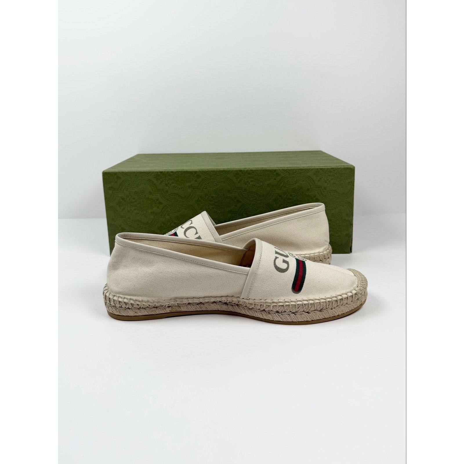 Gucci Size 42EU/9US - Gucci Canvas Logo Beige Espadrilles NEW Size US 9 / EU 42 - 5 Thumbnail