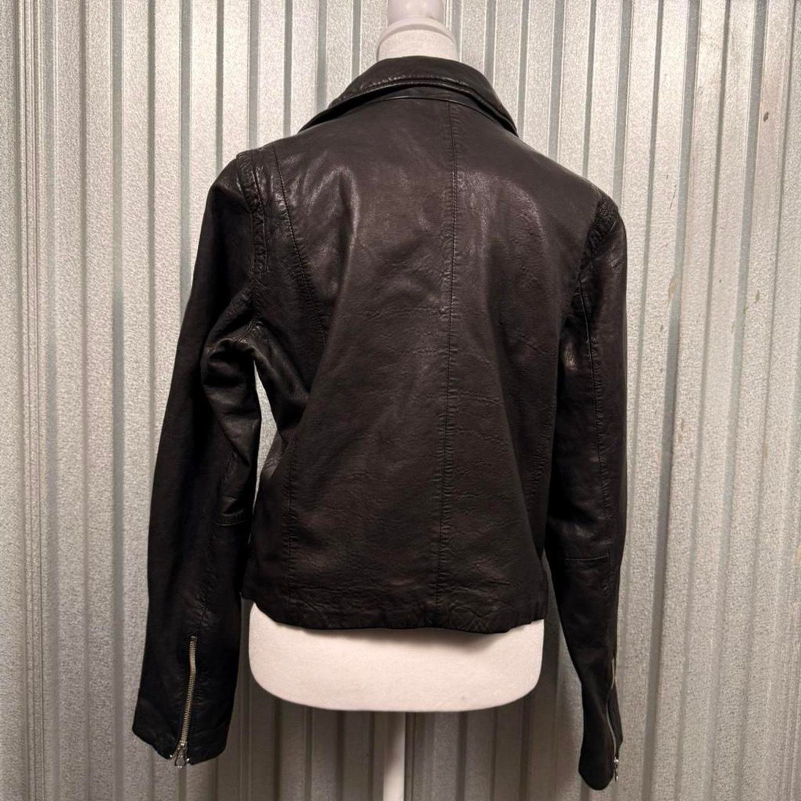 Madewell Madewell Classic Womens black leather jacket Size L / US 10 / IT 46 - 6 Thumbnail