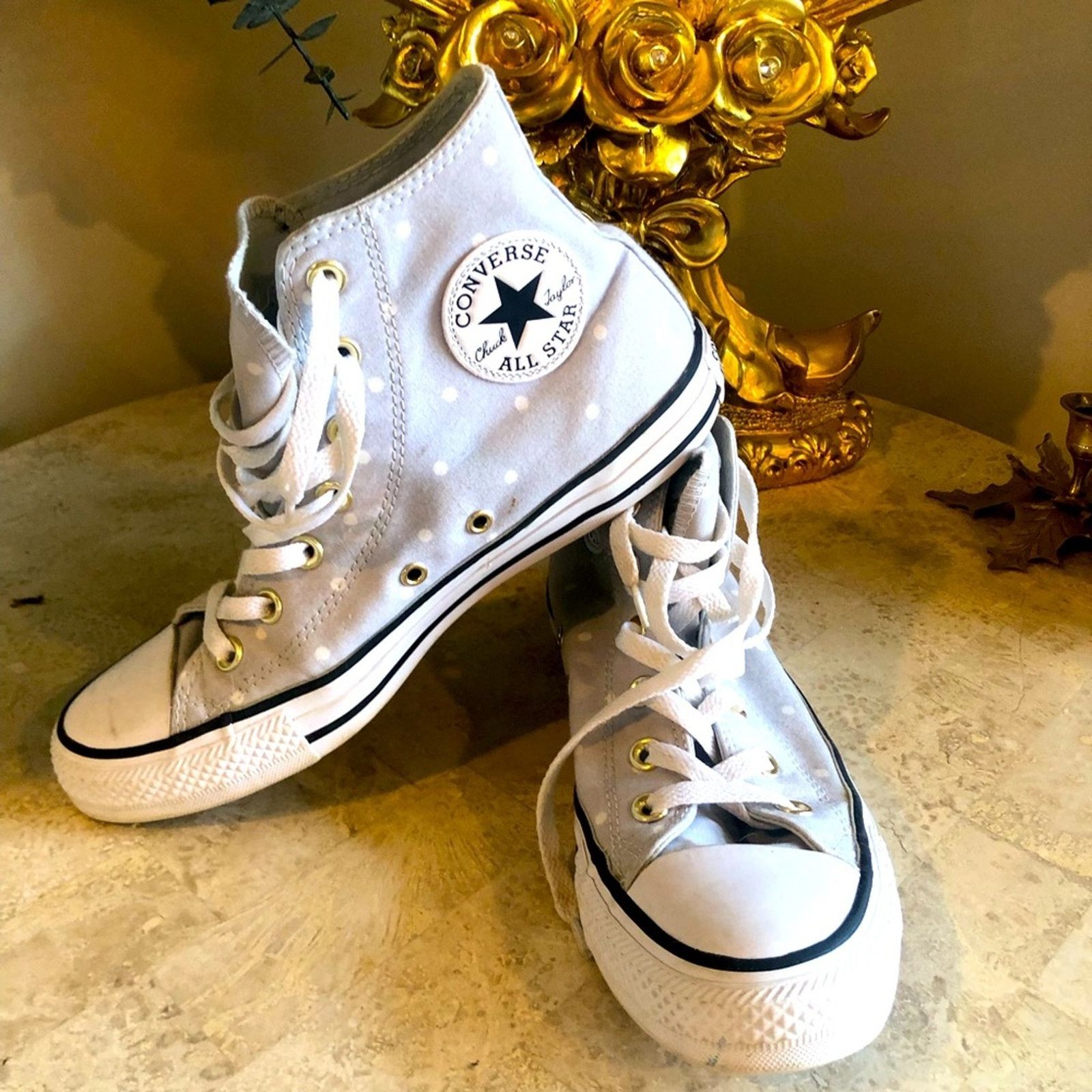 Converse Converse polka dot hi top Sz:8 Size US 8 / IT 38 - 1 Thumbnail