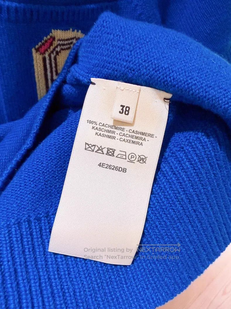 Hermes Hermes Deep Sea Blue Pig Nose Ice Cream Cashmere Short Sle Size XS / US 0-2 / IT 36-38 - 8 Thumbnail