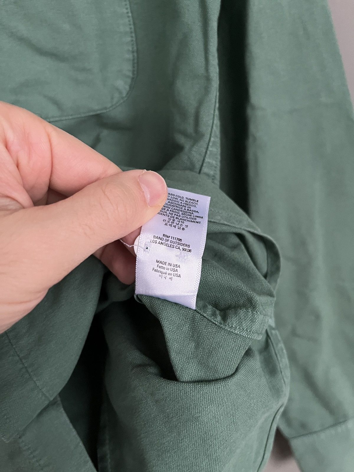 Band Of Outsiders Band of Outsiders Green Shirt Made in USA Size US S / EU 44-46 / 1 - 10 Thumbnail