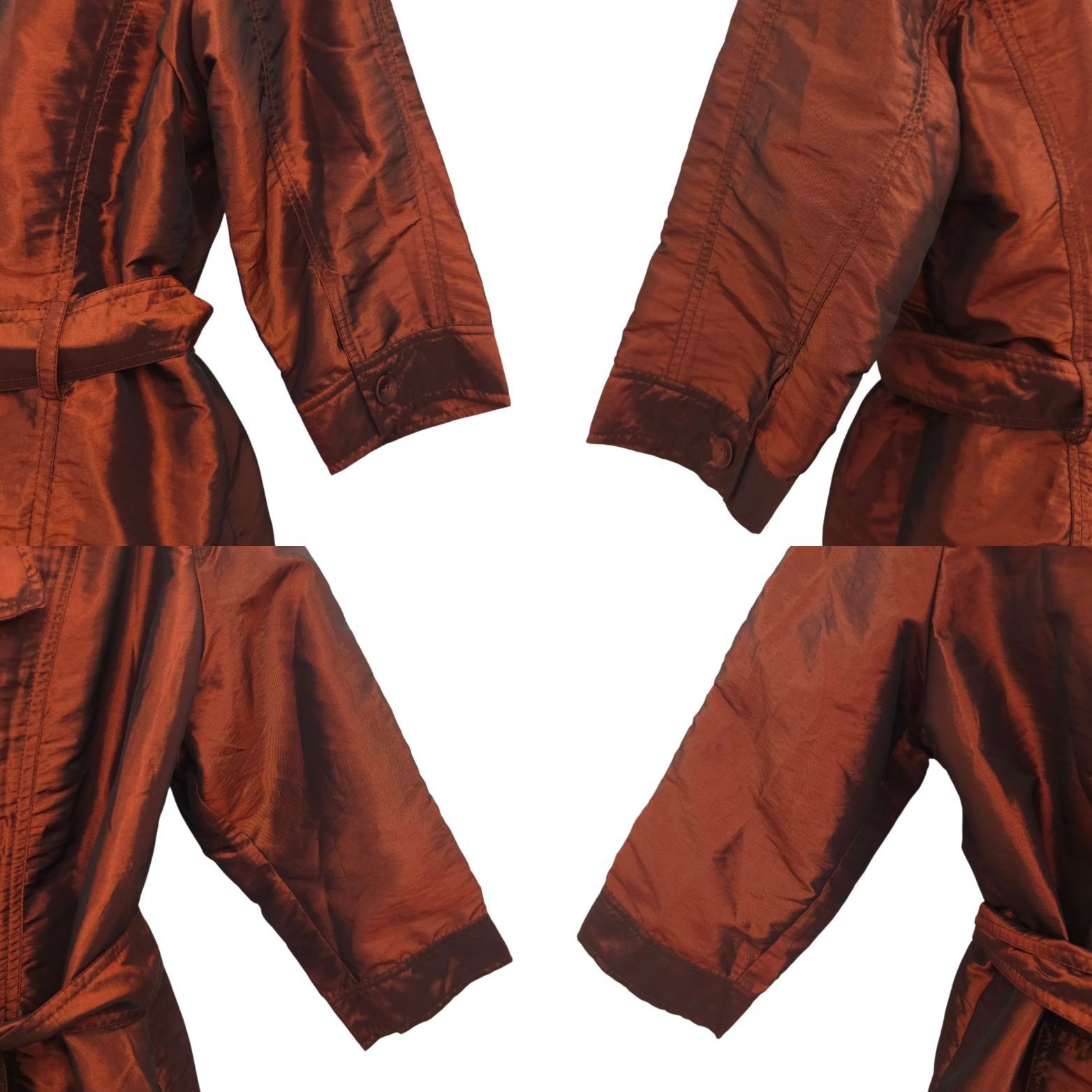 Chicos Chicos Short Trench Coat Jacket L/12 Tie Belt Bronze Copper Size L / US 10 / IT 46 - 11 Thumbnail