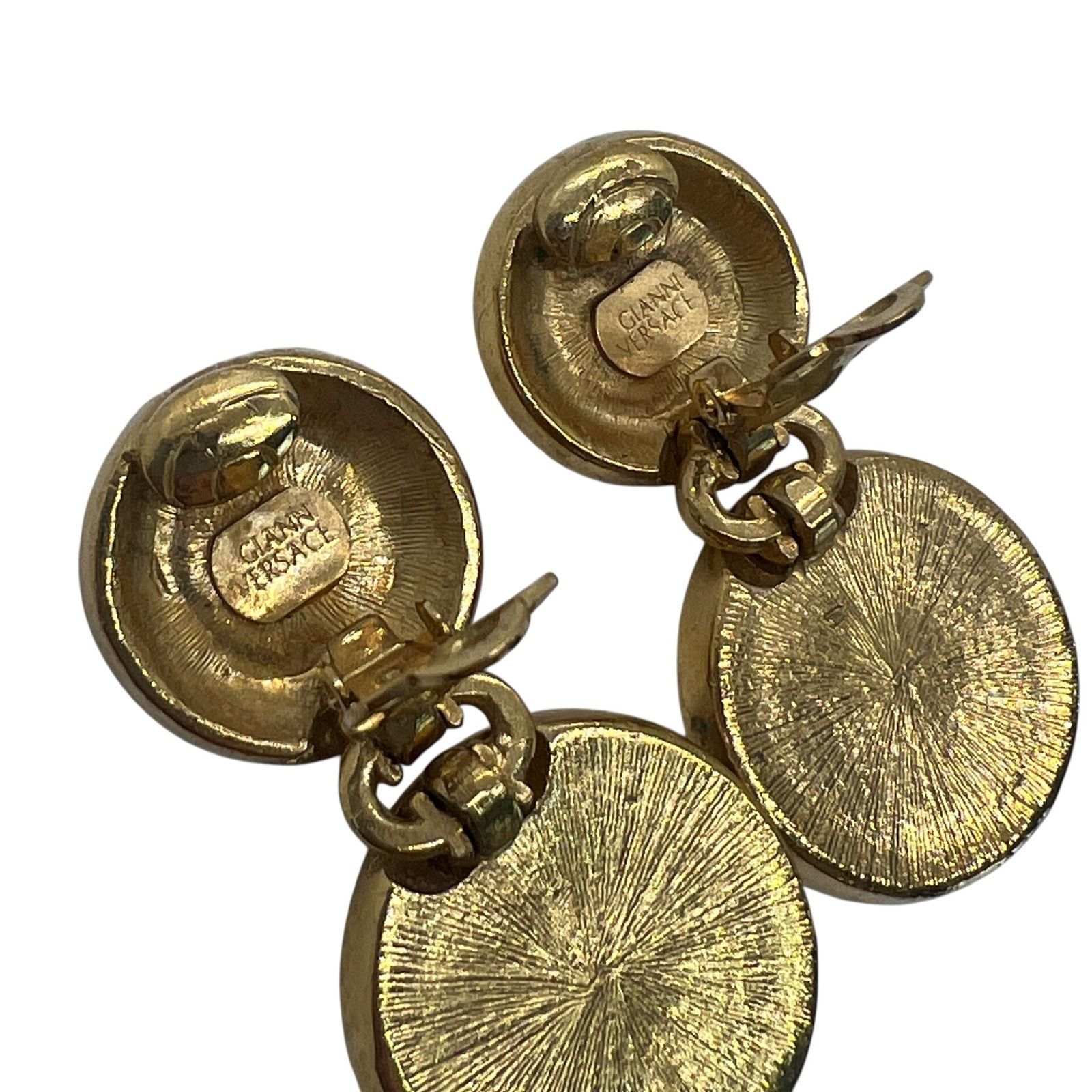Versace Versace Vintage Medusa Rhinestone Earrings Size ONE SIZE - 3 Thumbnail