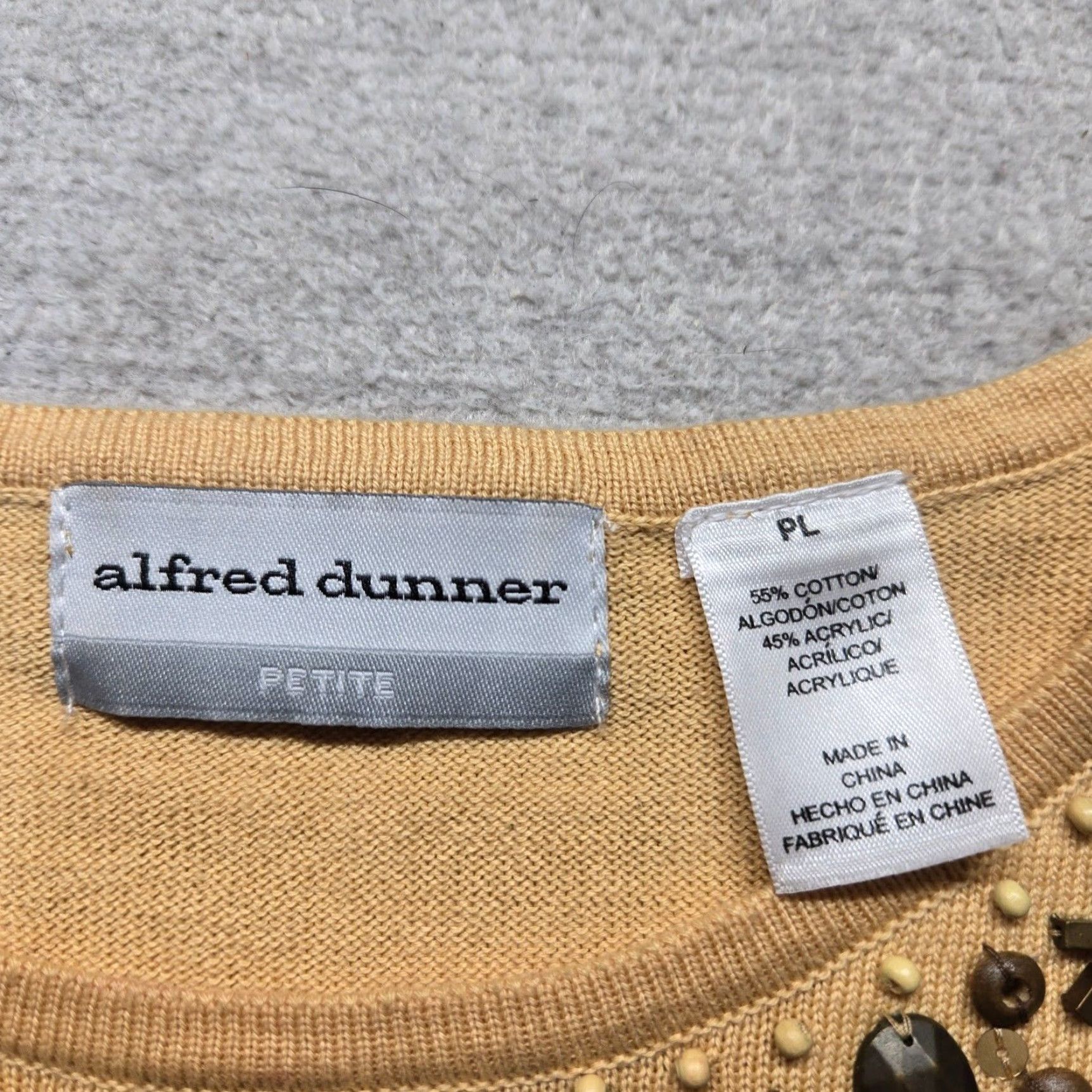 Vintage Alfred Dunner Brown Sweater Short Sleeve Pullover Adult Women's Petite Large Size L / US 10 / IT 46 - 4 Thumbnail
