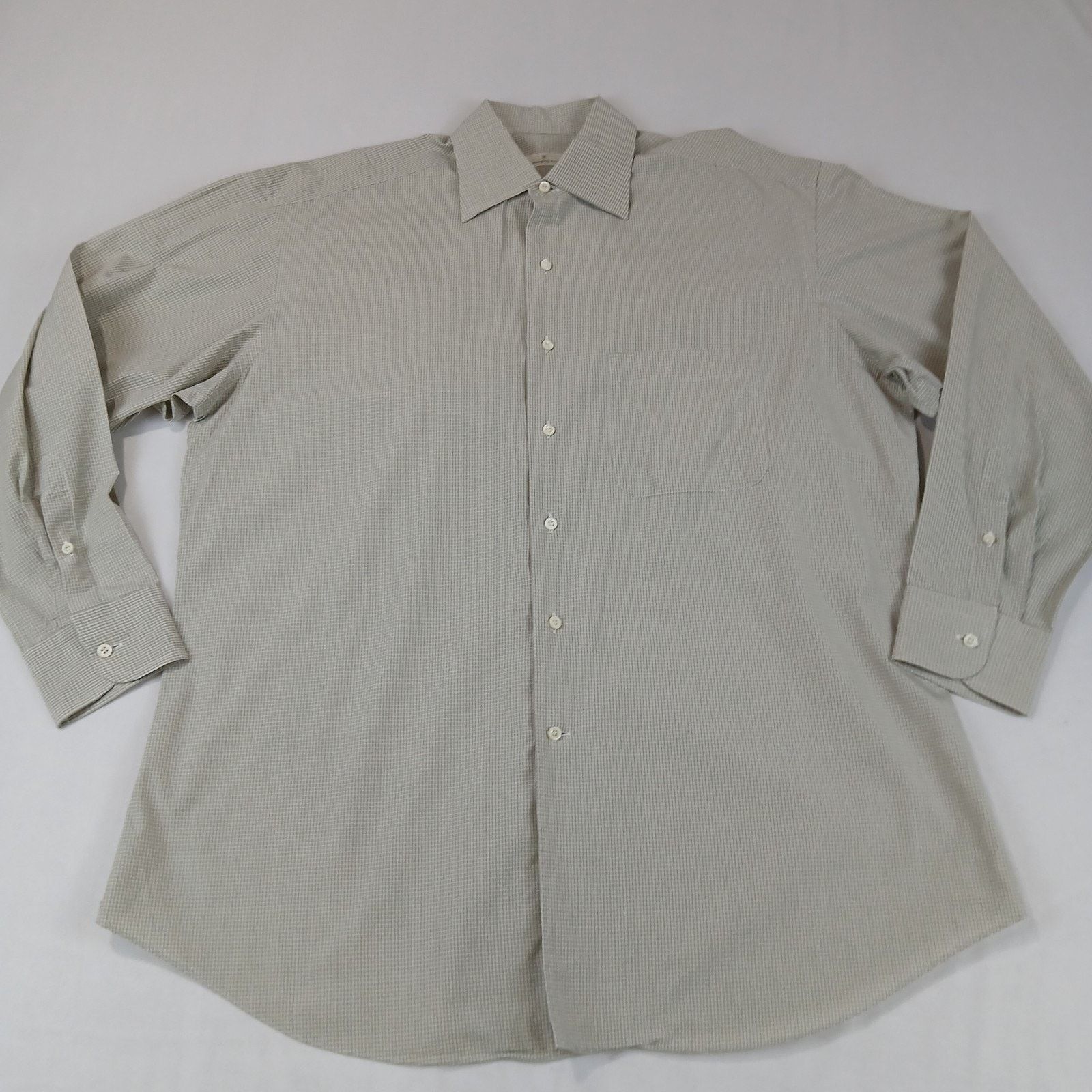 Ermenegildo Zegna Ermenegildo Zegna Dress Shirt 41/16 Green Check Long Sleeve Size US M / EU 48-50 / 2 - 3 Thumbnail