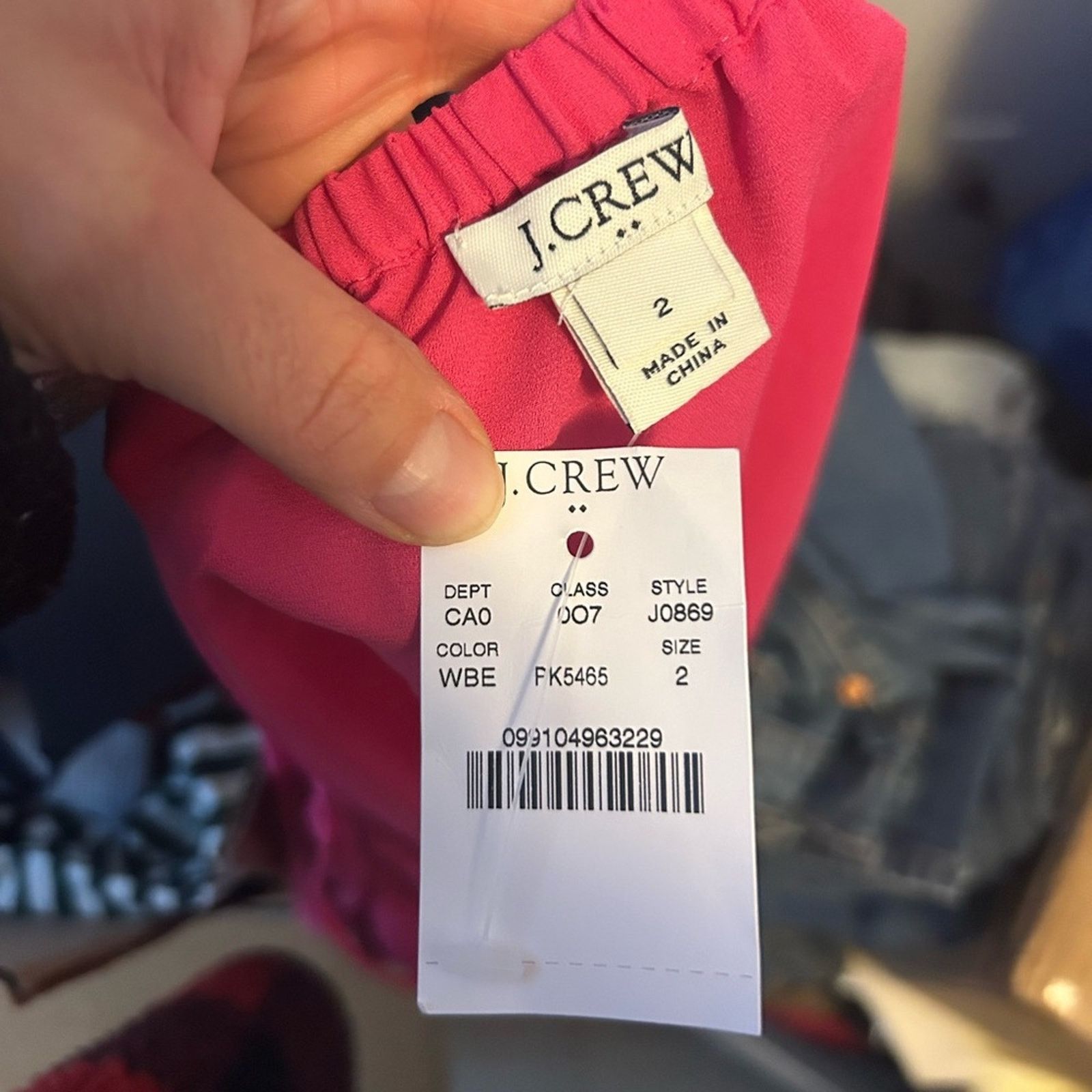 J.Crew Nwt J.Crew Hot Pink Tie Shoulder Tassel Blouse Size XS / US 0-2 / IT 36-38 - 3 Thumbnail