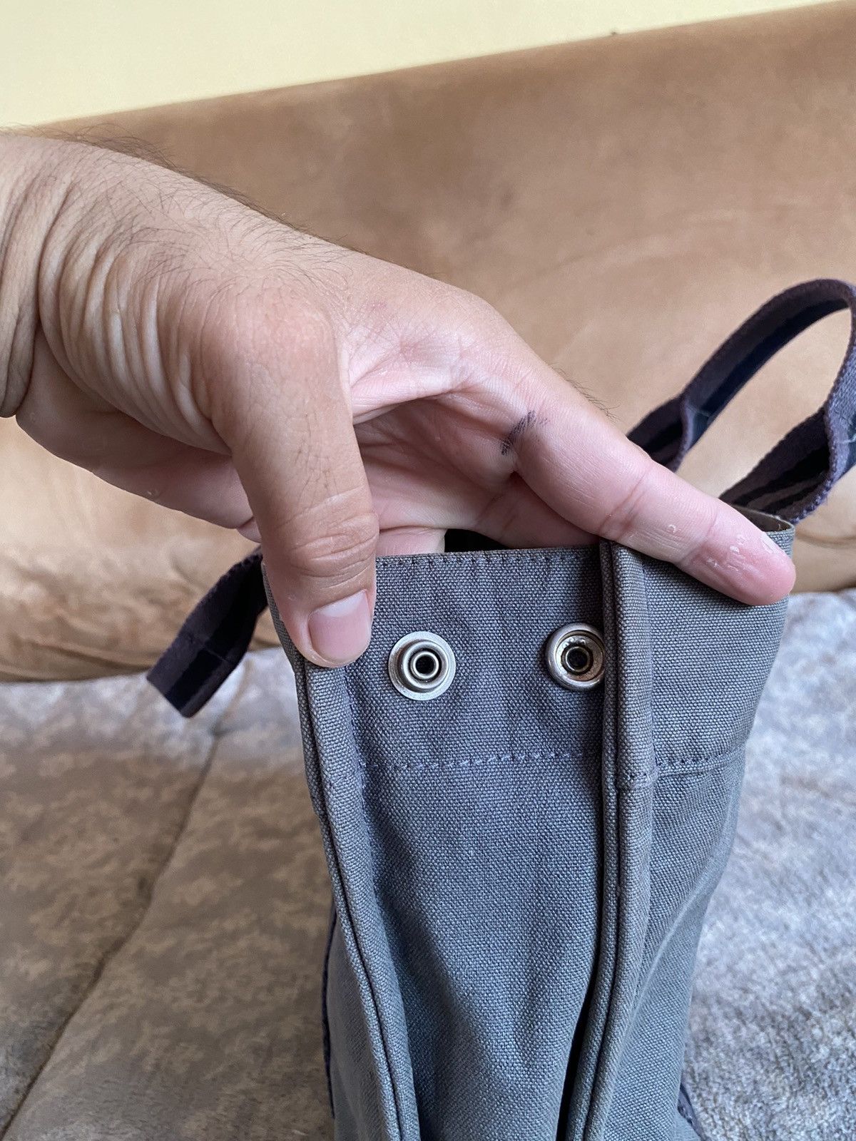 Hermes × Vintage VINTAGE HERMES CANVAS RIRI ZIPPER TOTE BAG Size ONE SIZE - 9 Thumbnail