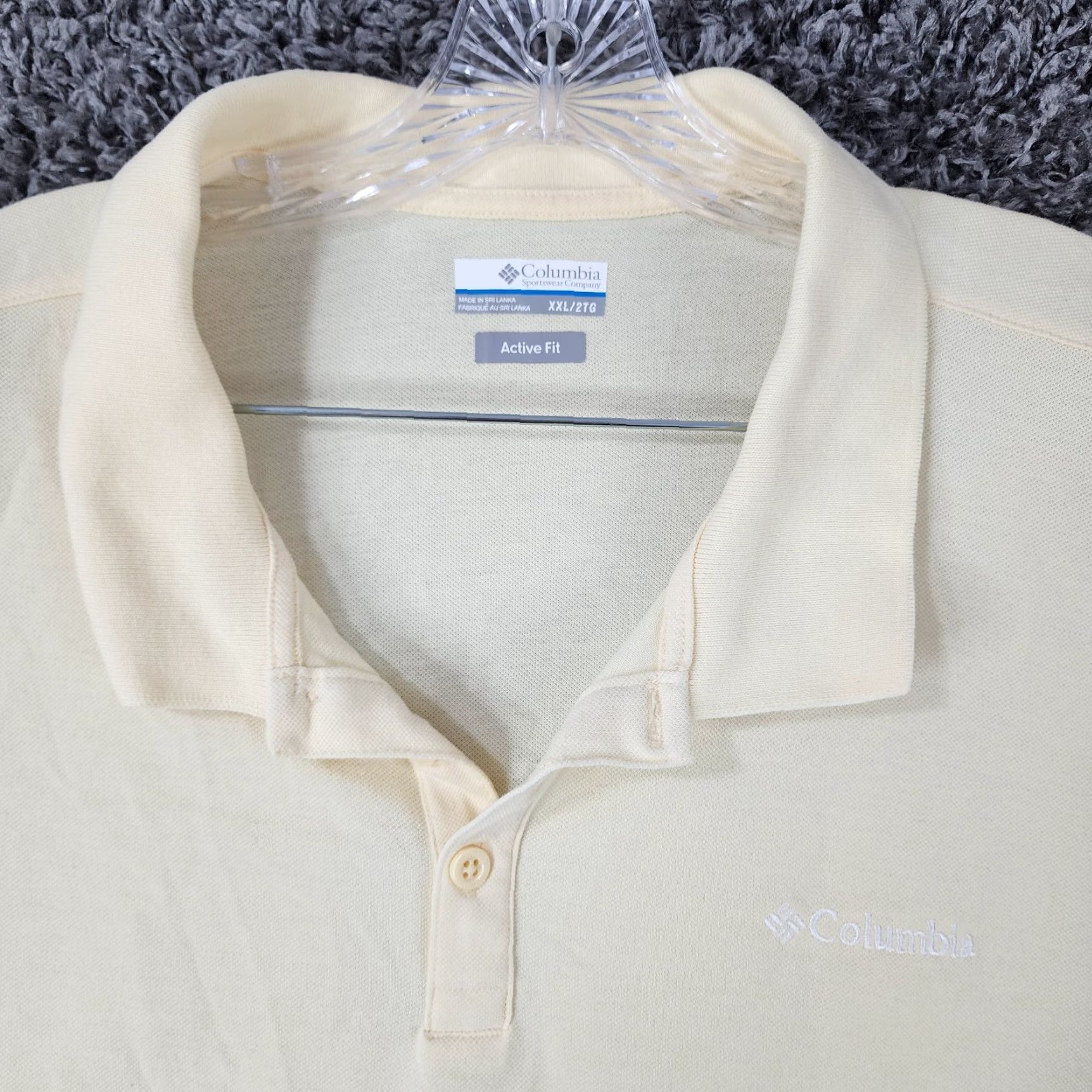 Vintage Columbia Polo Shirt Mens Yellow 2XL Short Sleeve Active Fit Size US XXL / EU 58 / 5 - 4 Thumbnail