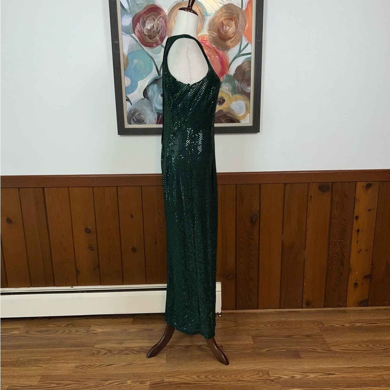 Vintage Gorgeous Vintage 90s All That Jazz Sequin Prom/Formal Gown! Size XL / US 12-14 / IT 48-50 - 4 Thumbnail