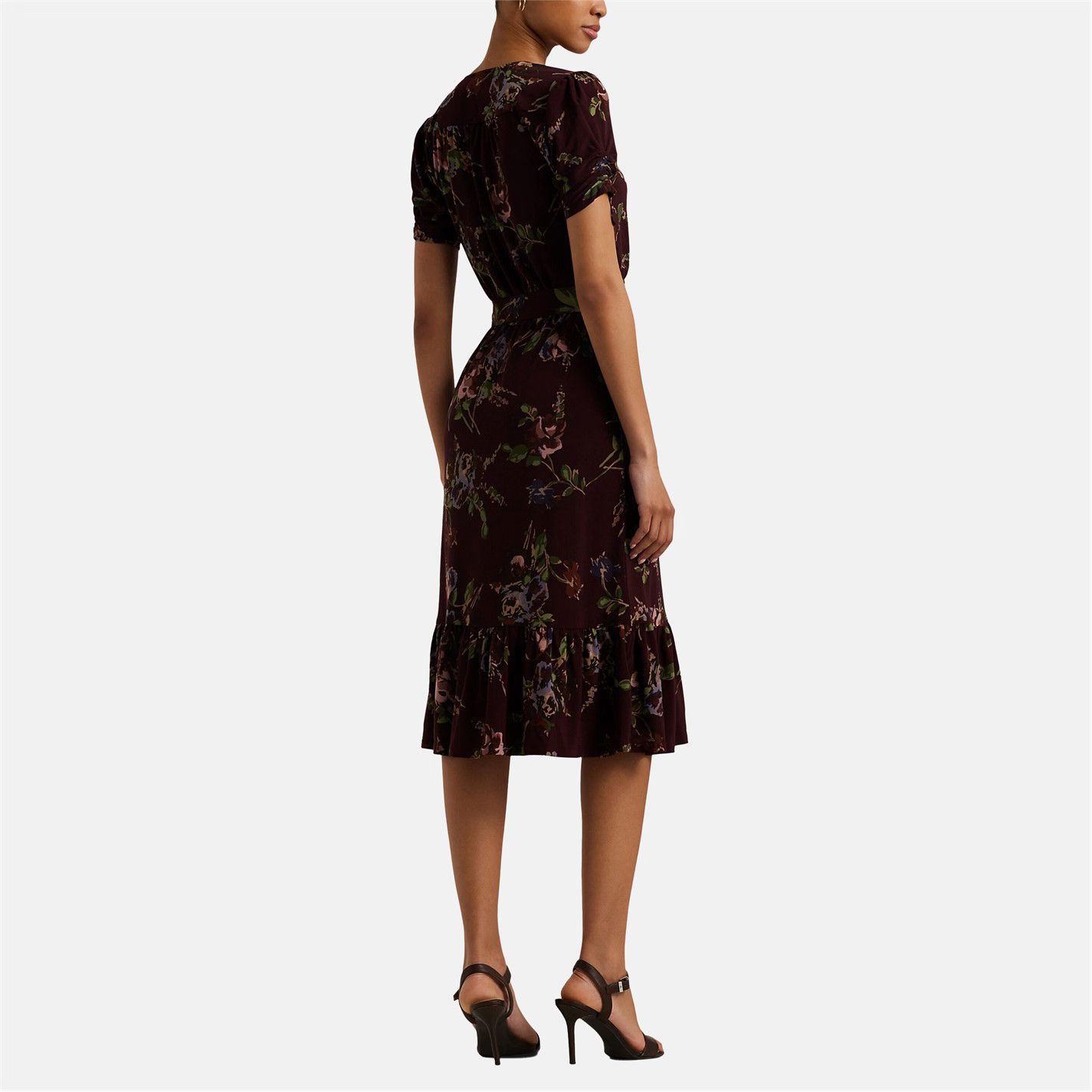 Lauren Ralph Lauren o1g2r1mq0825 Lalaine Dress in Multicolor Size L / US 10 / IT 46 - 3 Thumbnail