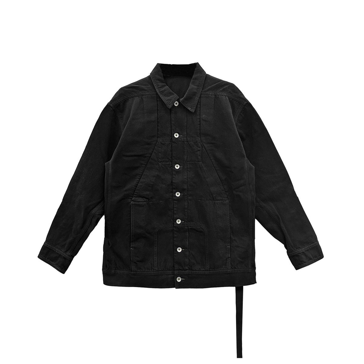 Rick Owens RICK OWENS DRKSHDW Black Denim Sphinx Jumbo Worker Jacket Size S / US 4 / IT 40 - 1 Thumbnail