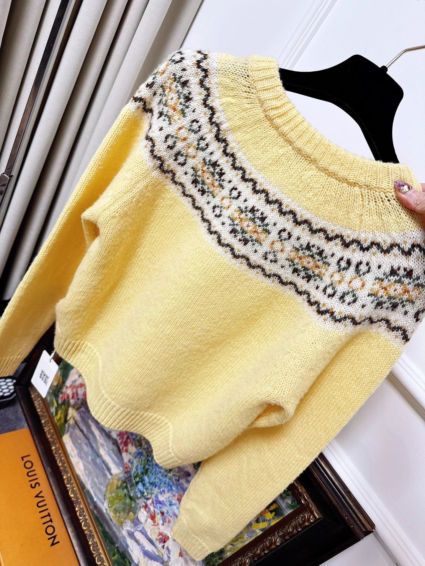 Celine Celine Fair Isle Yellow Snowflake Wool Sweater M Size M / US 6-8 / IT 42-44 - 3 Thumbnail