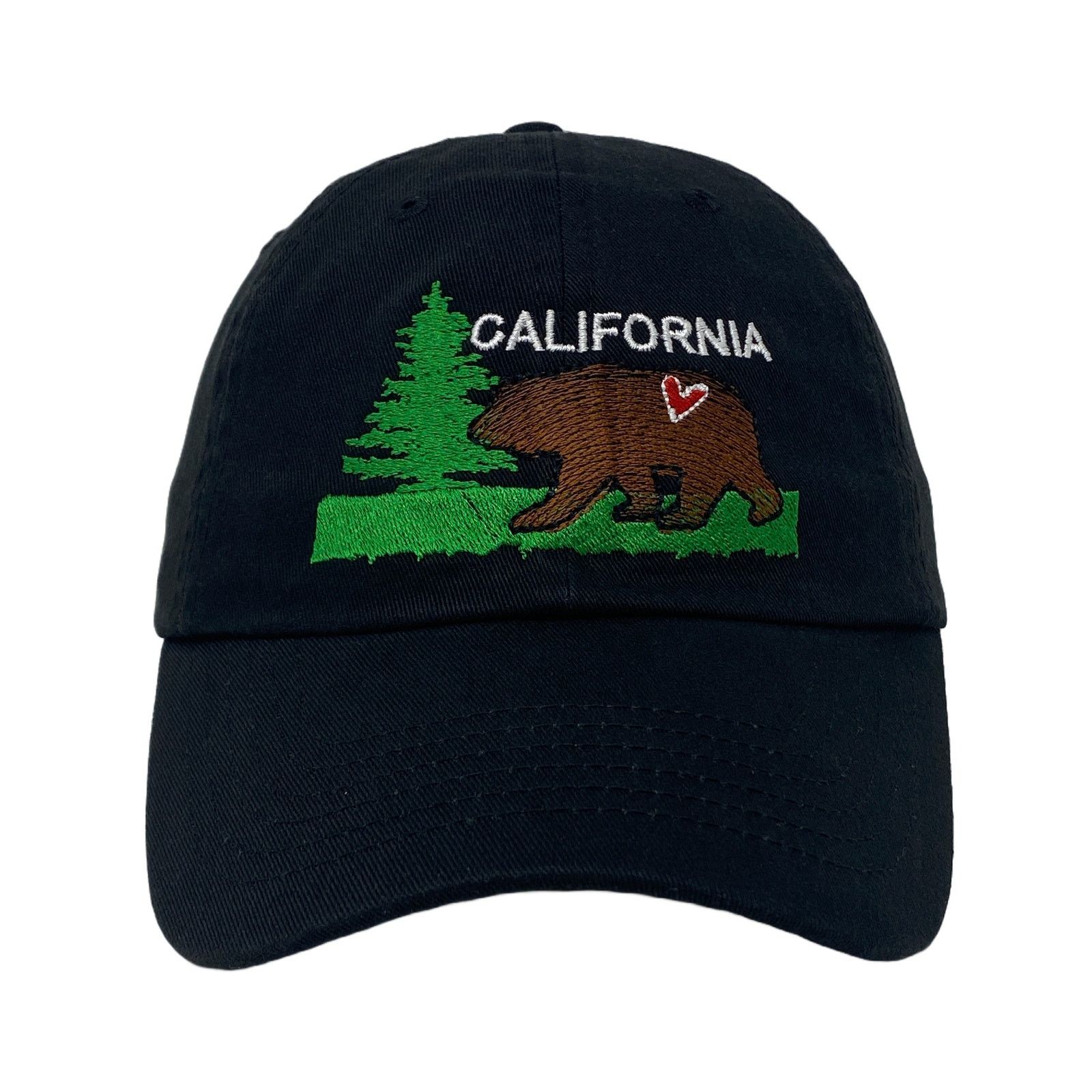 Other California Brown Bear Heart Tree Nature Wildlife Dad Hat Size ONE SIZE - 3 Thumbnail