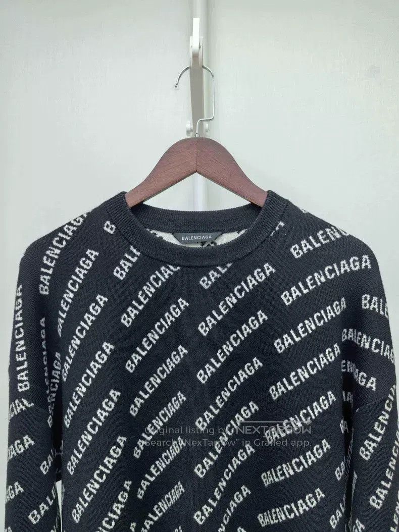 Balenciaga Balenciaga Black Camo Printed Old Logo Knit Sweater Size US M / EU 48-50 / 2 - 3 Thumbnail