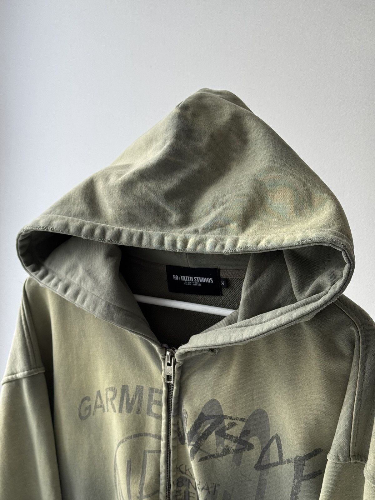 NFS SPLIT ZIP JACKET LIGHT GREEN Zip Up Hoodie no faith Stu