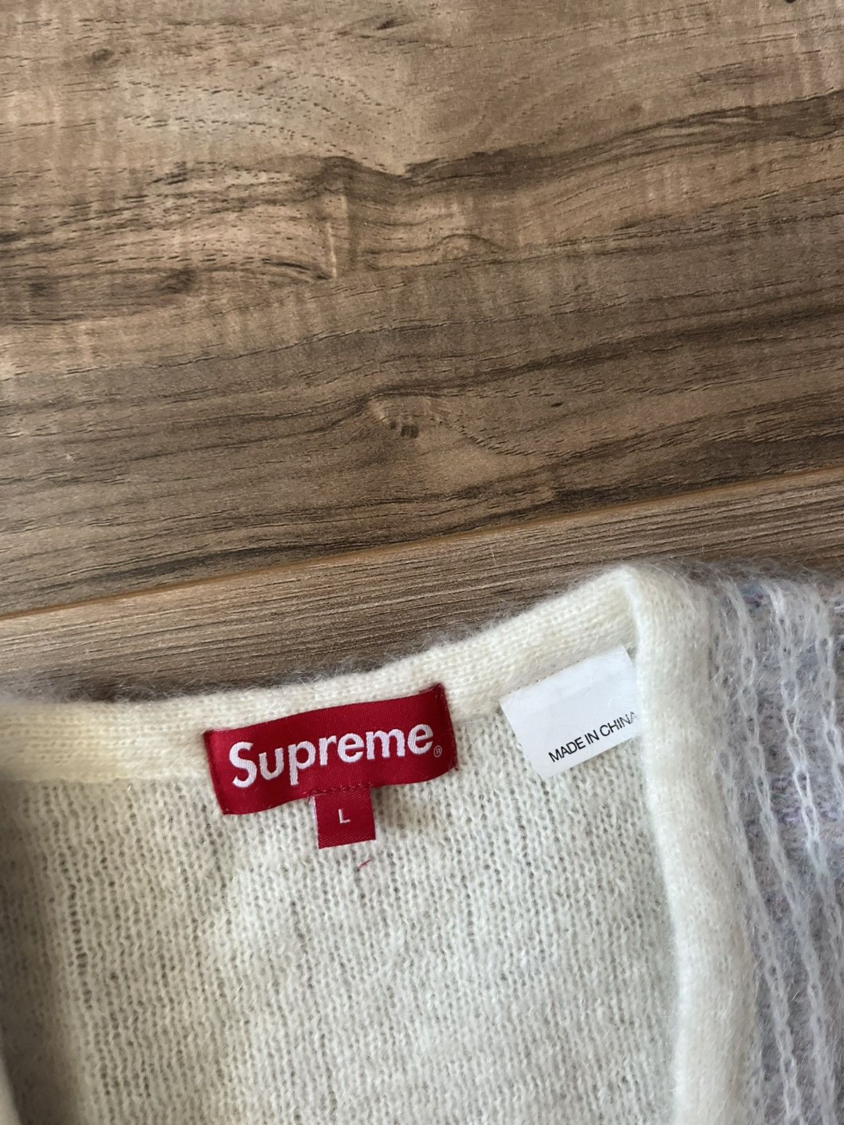 Supreme Supreme Brushed Grid Cardigan Size US L / EU 52-54 / 3 - 7 Thumbnail