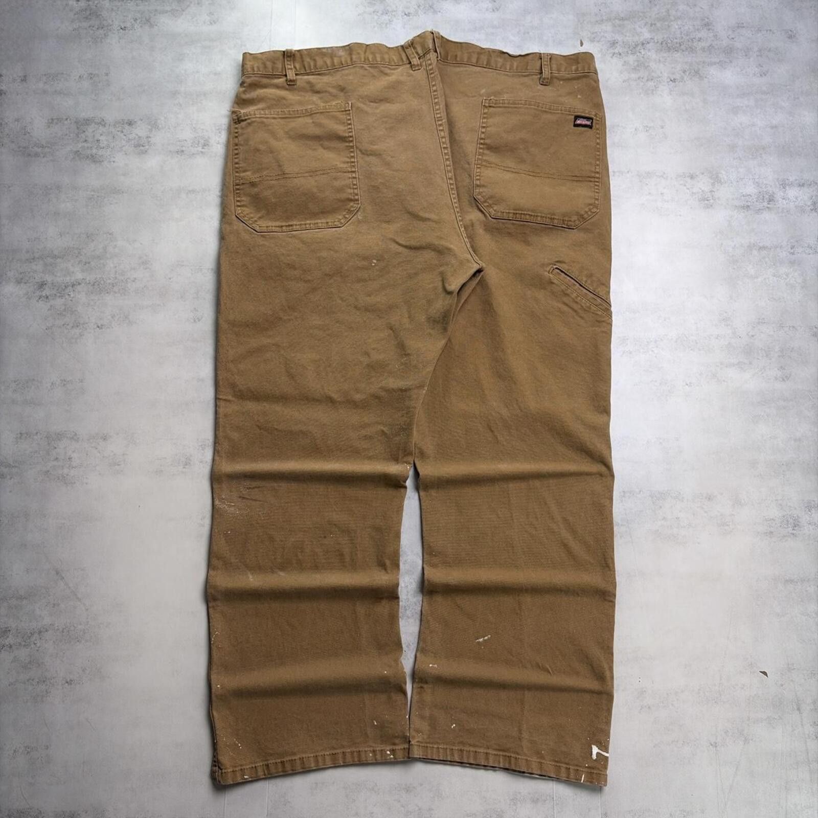 Dickies Y2K Tan Dickies Grunge Baggy Distressed Paint Splatter Pants Size US 44 / EU 60 - 1 Thumbnail