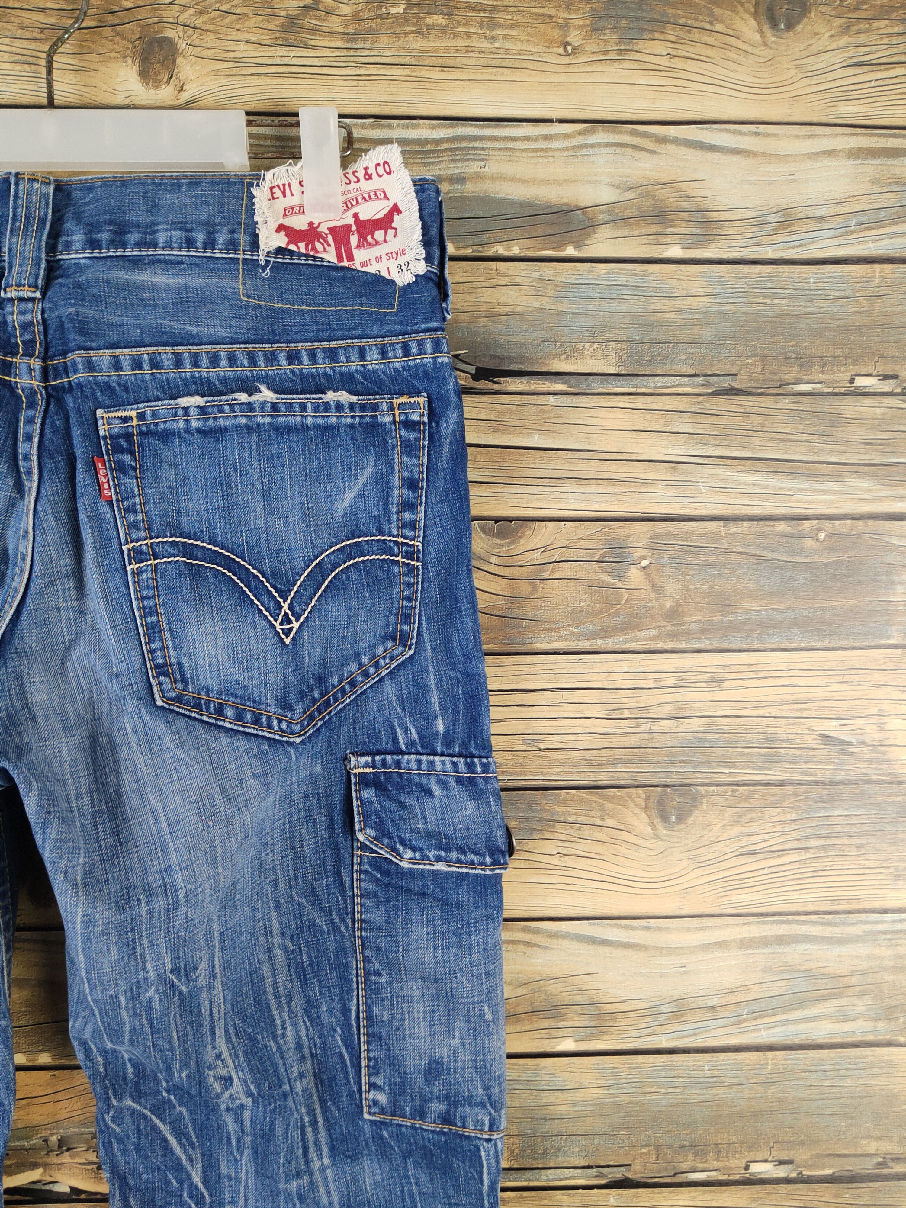 Levi's DL Levi's Blue Distressed Ripped Denim Jeans #1963 Size US 32 / EU 48 - 11 Thumbnail