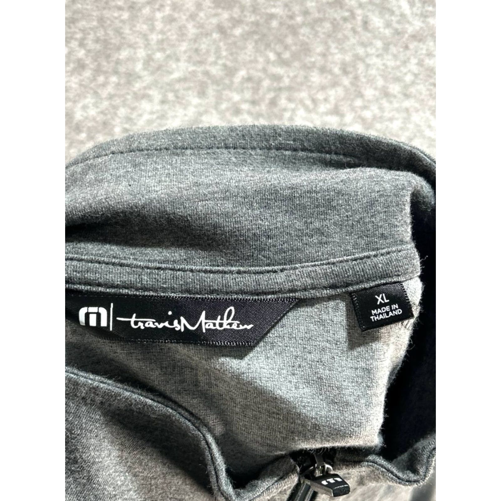 TravisMathew Travis Mathew Sweater Mens XL Gray Golf Cotton Blend Quarter Zip Logo Pullover Knit Mock Neck Long Sleeve Casual Winter Fall Spring Shirt Mens Size US XL / EU 56 / 4 - 4 Thumbnail