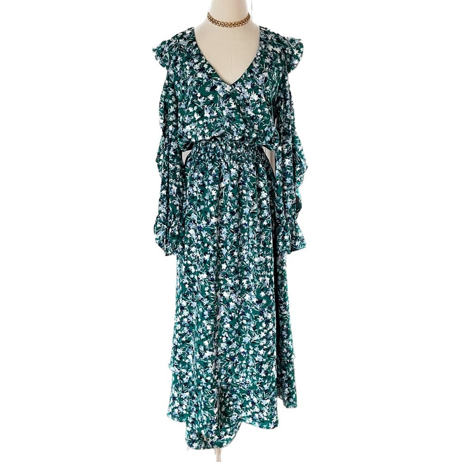 MISA Los Angeles MISA LA Floral Ruffle Cold Shoulder Tiered Maxi Dress M Size M / US 6-8 / IT 42-44 - 3 Thumbnail