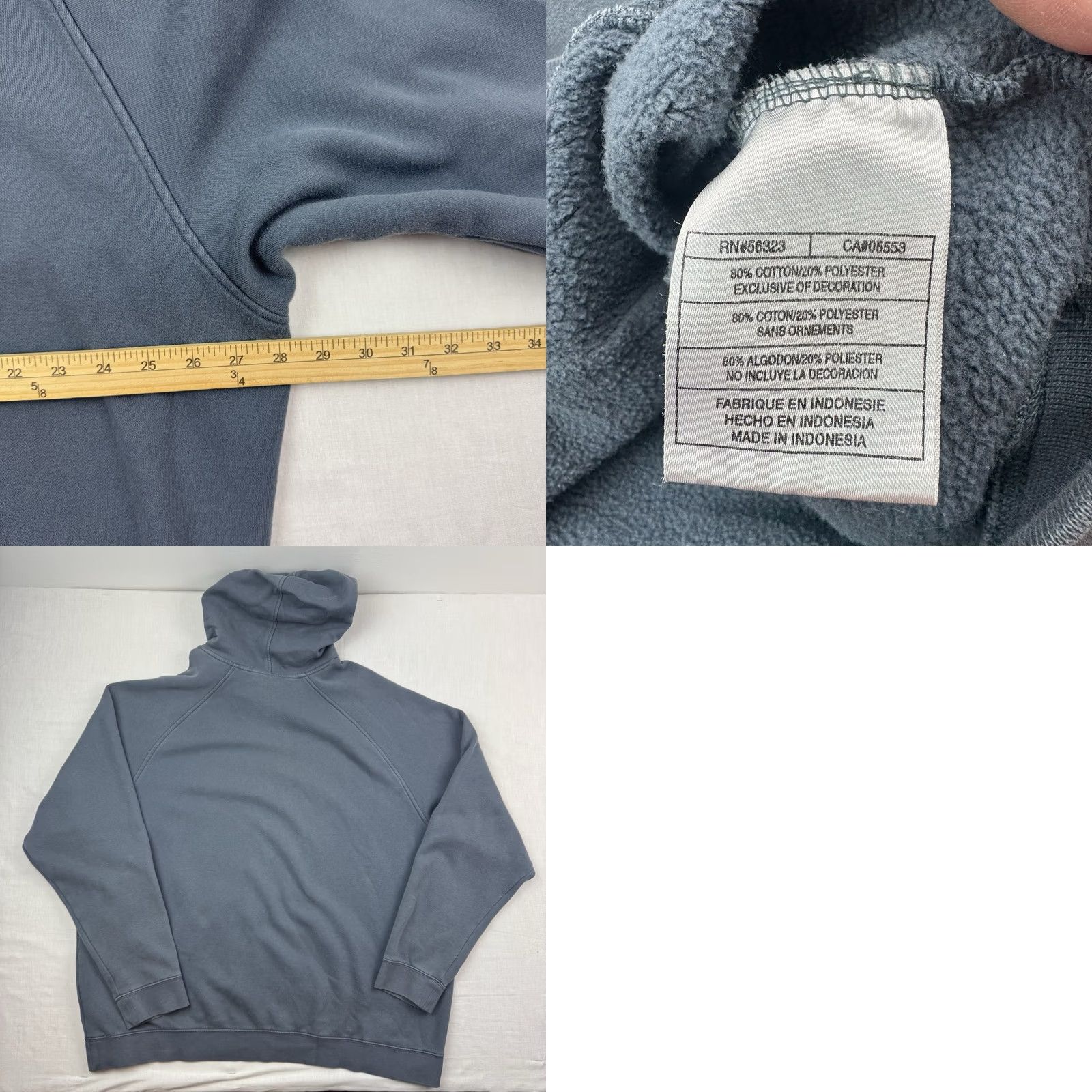 Nike VINTAGE Nike Hoodie Adult 2XL Silver Tag Y2K Orange Check Pullover Sweatshirt Gray Size US XXL / EU 58 / 5 - 9 Thumbnail