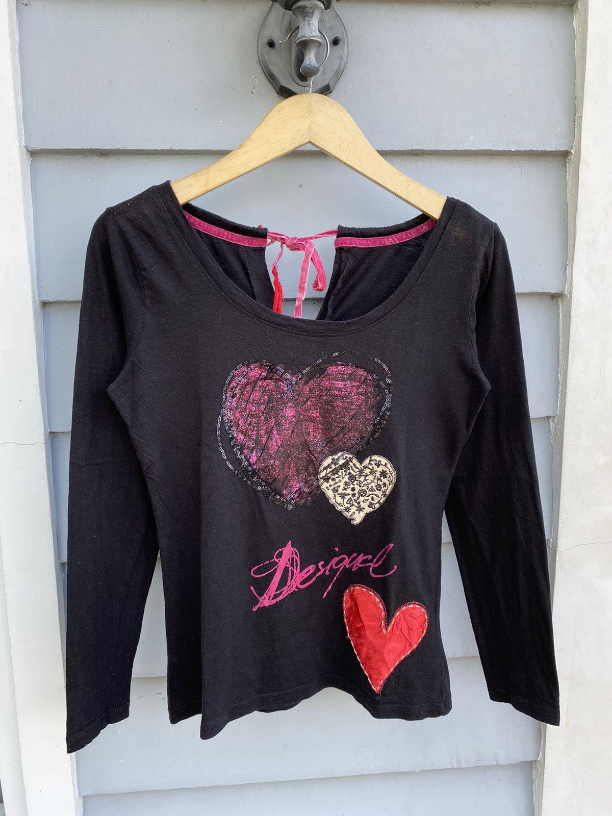 Japanese Brand Desigual Love Hearts Embroidery Size M / US 6-8 / IT 42-44 - 1 Thumbnail