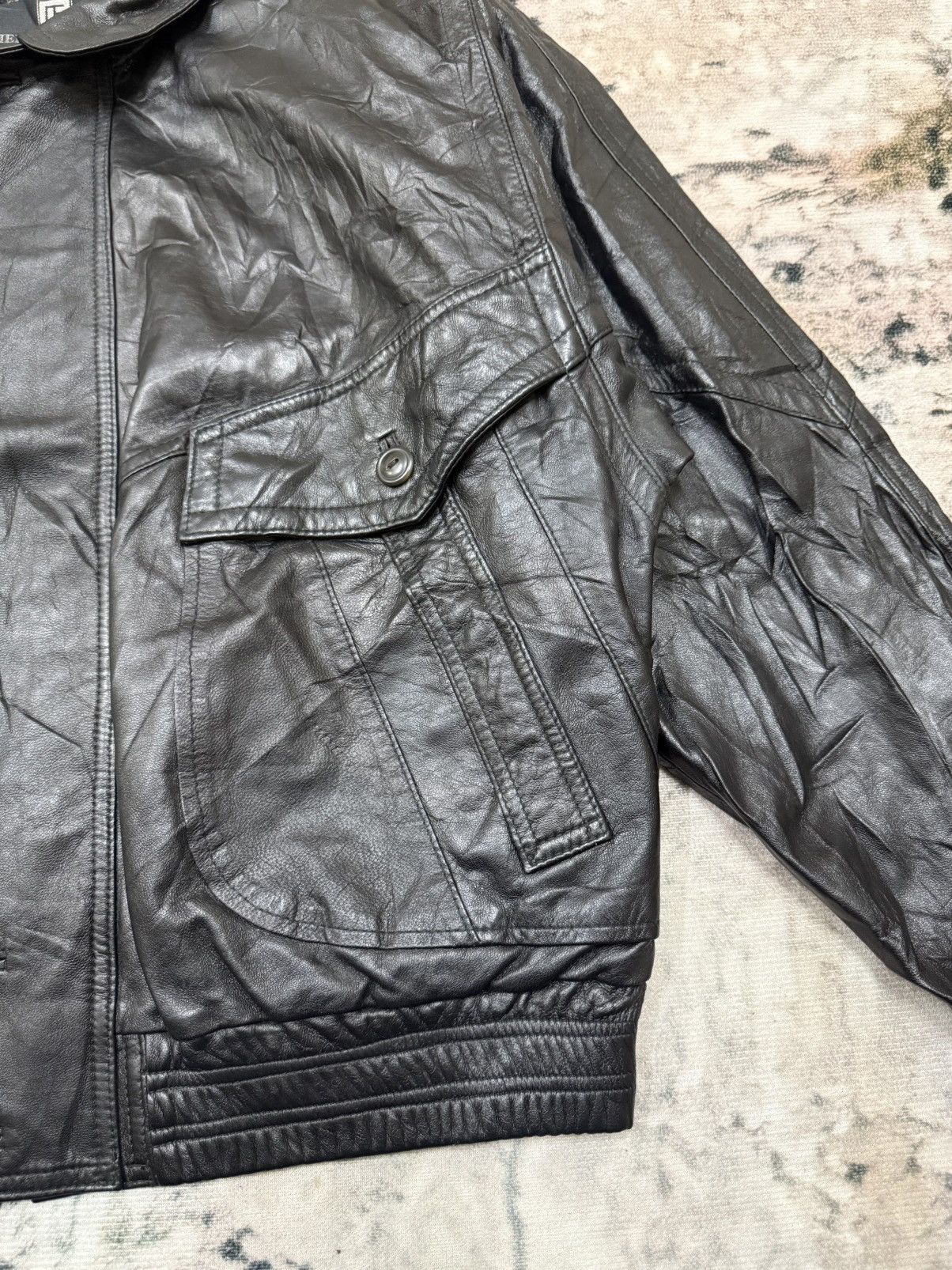 Pierre Balmain Vintage Pierre Balmain Paris Bomber Leather Jacket Size US L / EU 52-54 / 3 - 5 Thumbnail