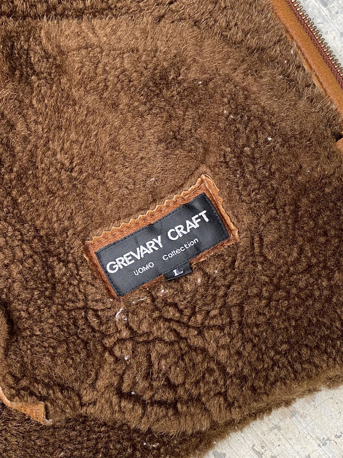 Japanese Brand Grevary craft by uomo colection sherpa leather vest Size US L / EU 52-54 / 3 - 4 Thumbnail