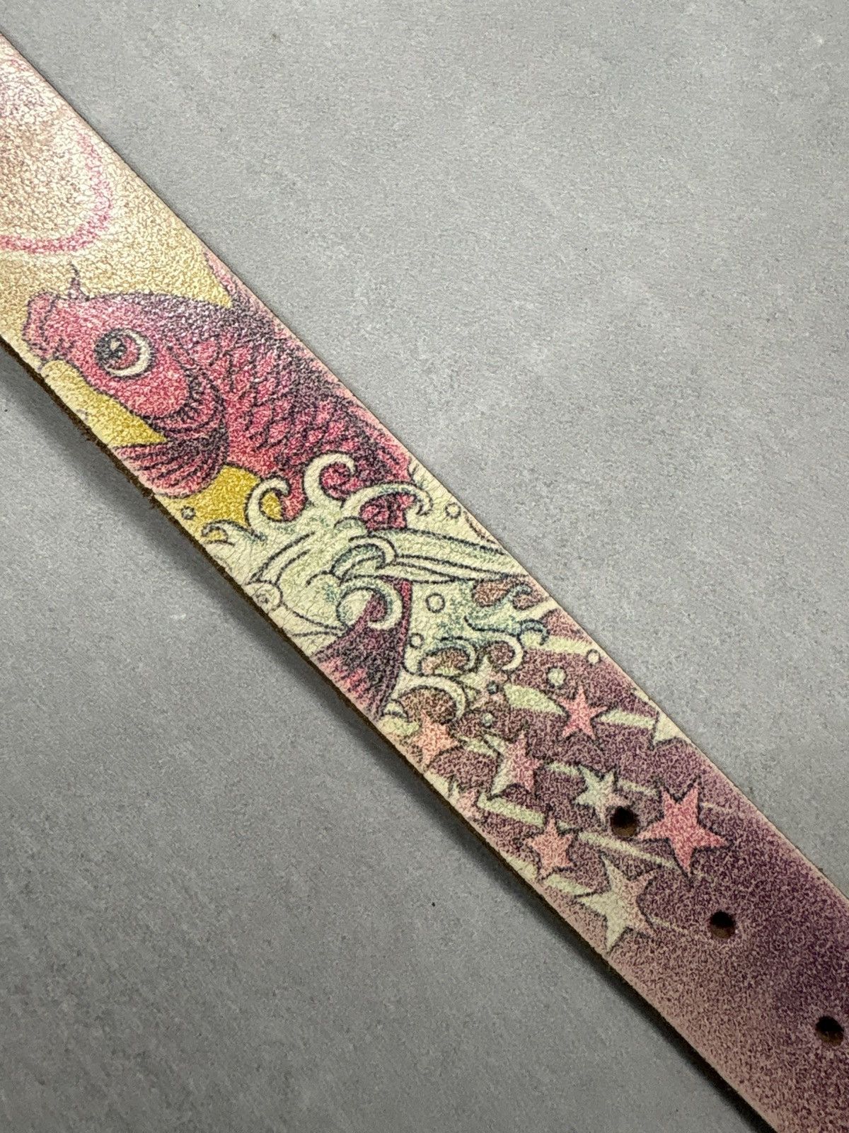 Ed Hardy Ed Hardy Leather Belt Koi Fish Japanese Vintage Y2K Tattoo Size ONE SIZE - 9 Thumbnail