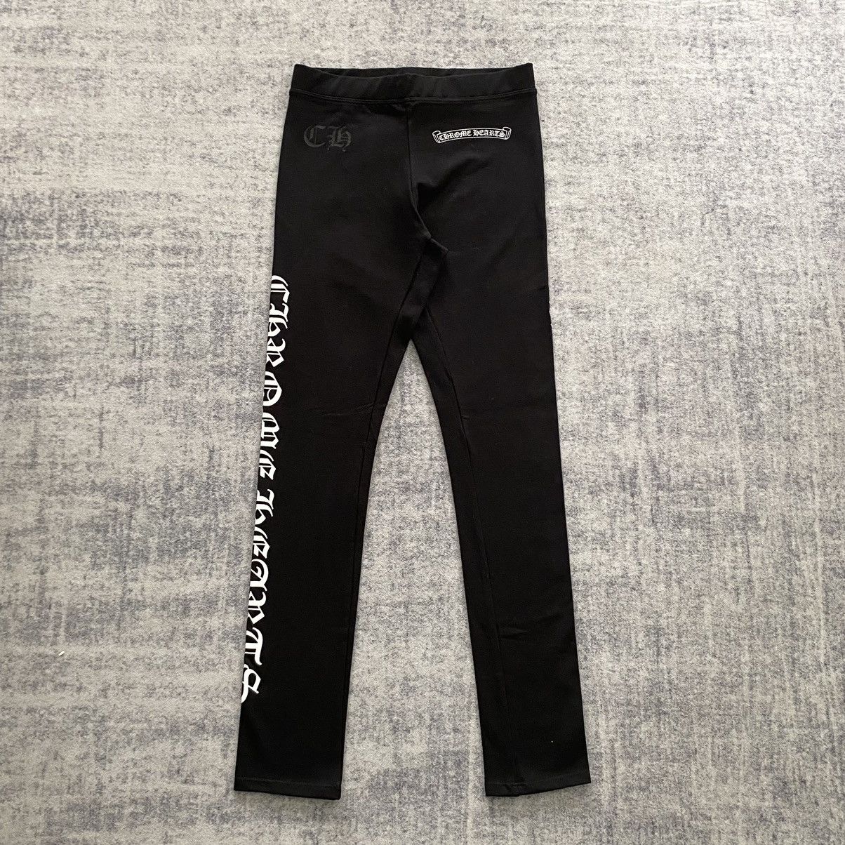 Chrome Hearts Chrome Hearts Scroll white print leggings black Size 25" / US 0 / IT 36 - 1 Thumbnail