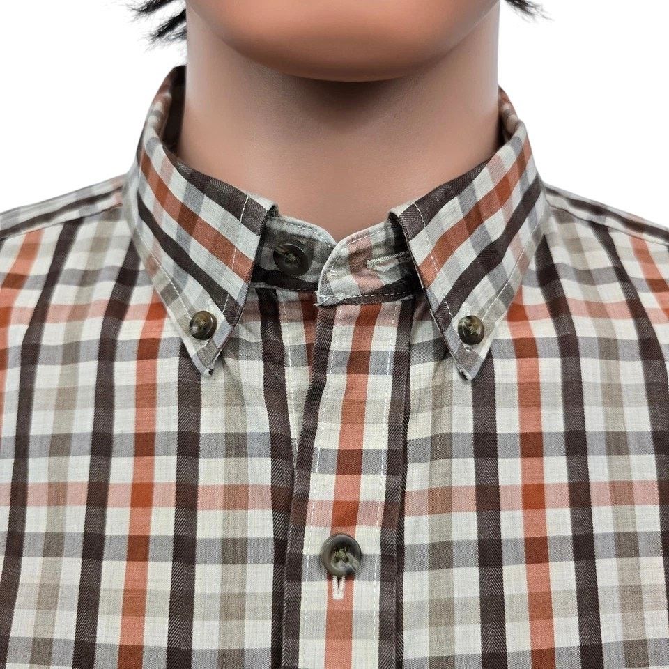 Johnston & Murphy Johnston & Murphy Shirt 2XL Brown Checked Button down L/S Size US XXL / EU 58 / 5 - 3 Thumbnail