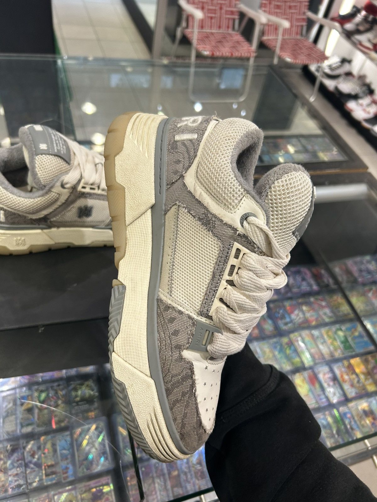 Amiri Amiro ma-1 sneaker bandana denim grey Size US 8 / EU 41 - 5 Thumbnail
